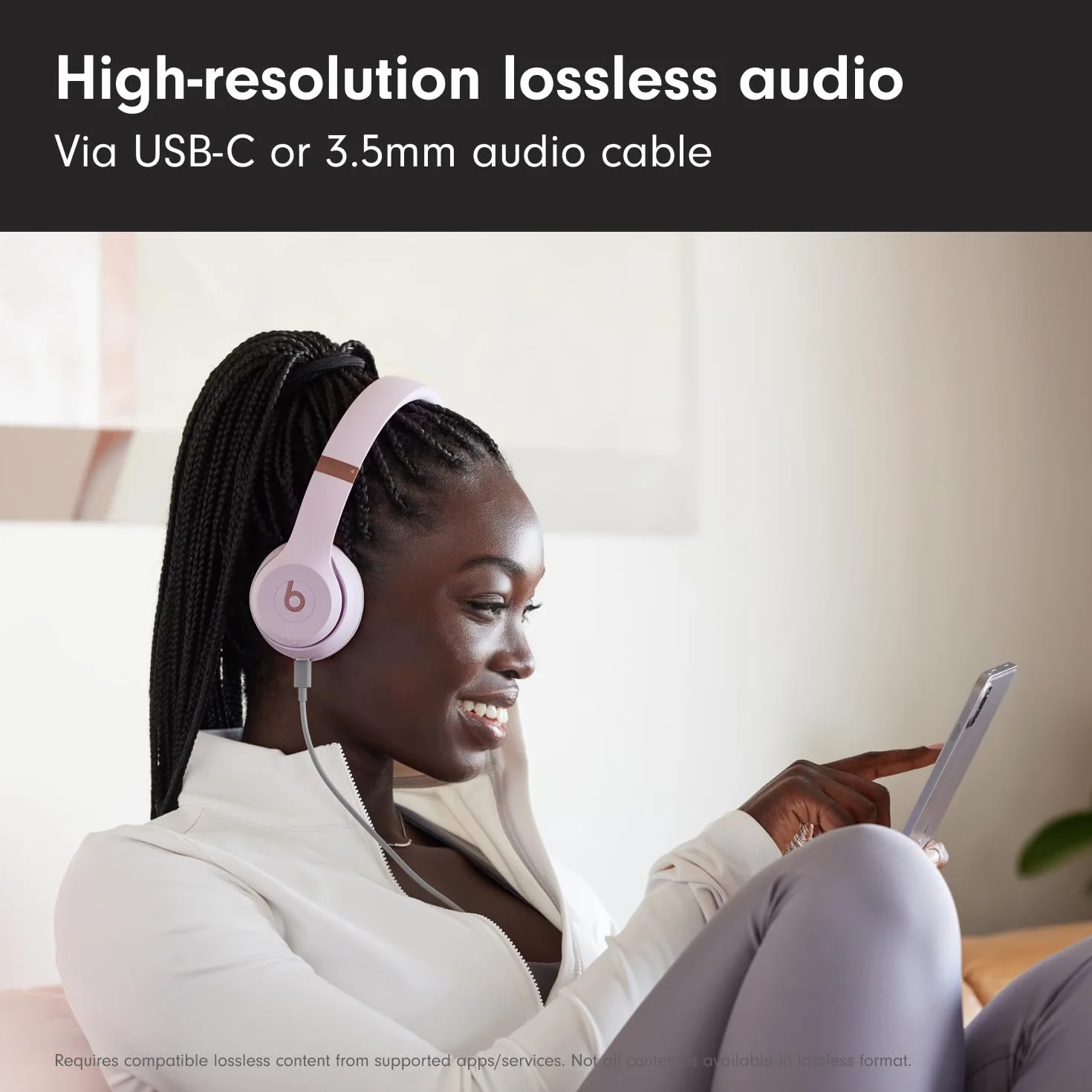 Beats Solo 4 Wireless Headphones Cloud Pink