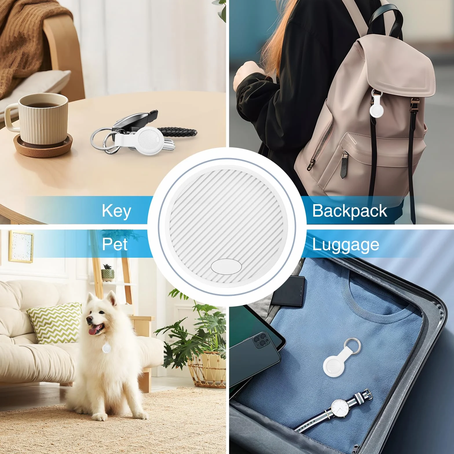 Smart Tracker Tag 2 sztuki kompatybilny z Apple iOS wodoodporny IP68 Bluetooth lokalizator