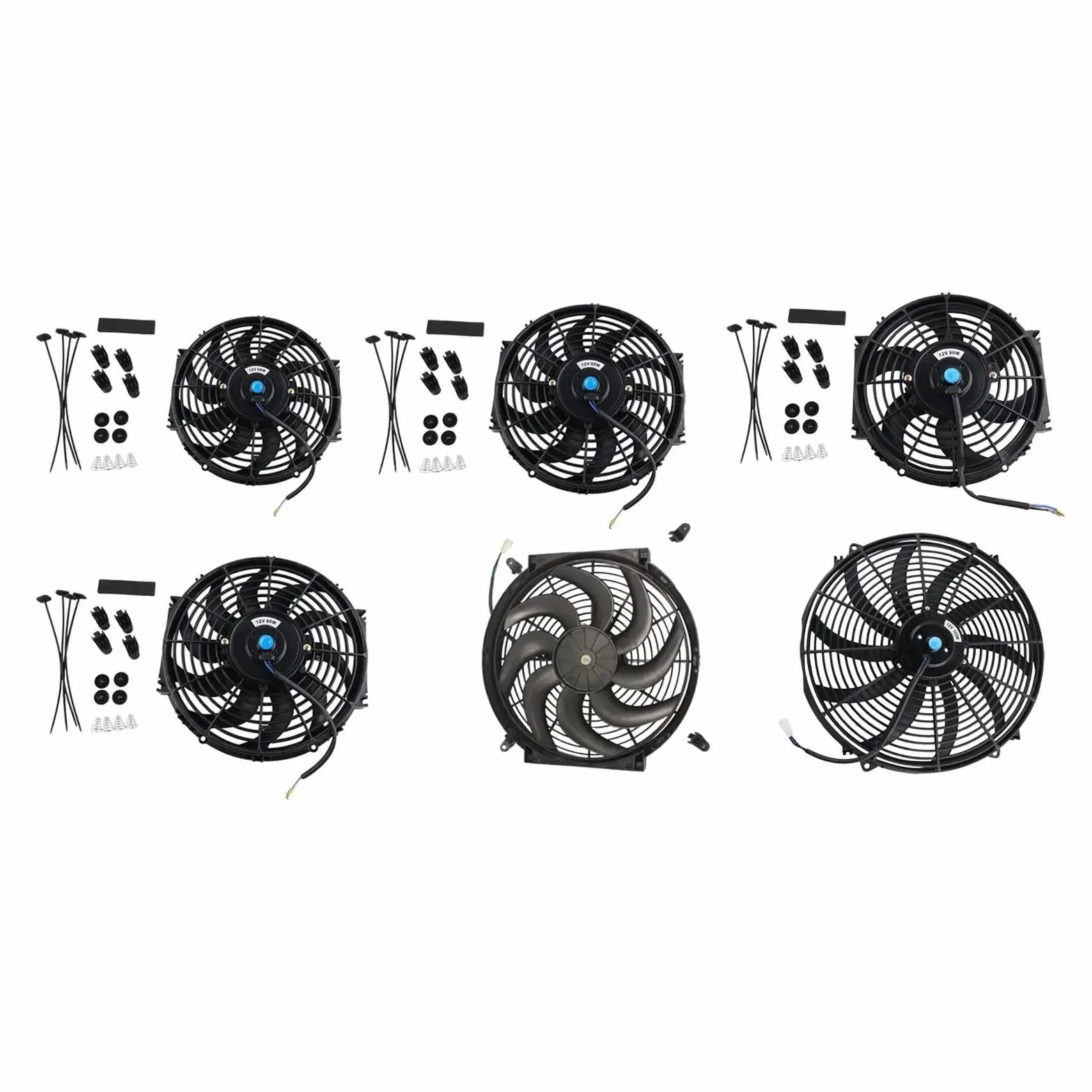 Radiator przewodzącym Wentylator Chłodnicy Silnika Samochody Klimatyzacja Naprawa Zakrzywione Łopatki Uniwersalne Akcesoria Część Chłodnica Chłodzenie(16inch 12V120V)