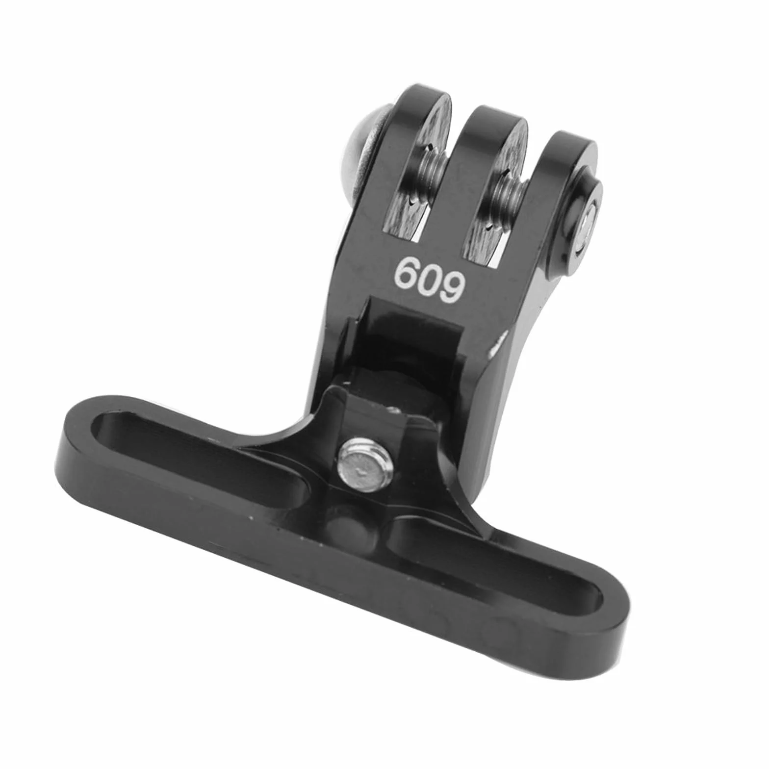 Uchwyt na kamerę rowerową, stop aluminium, adapter trzpienia do kamer GoPro i innych, odporny na rdzę, czarny