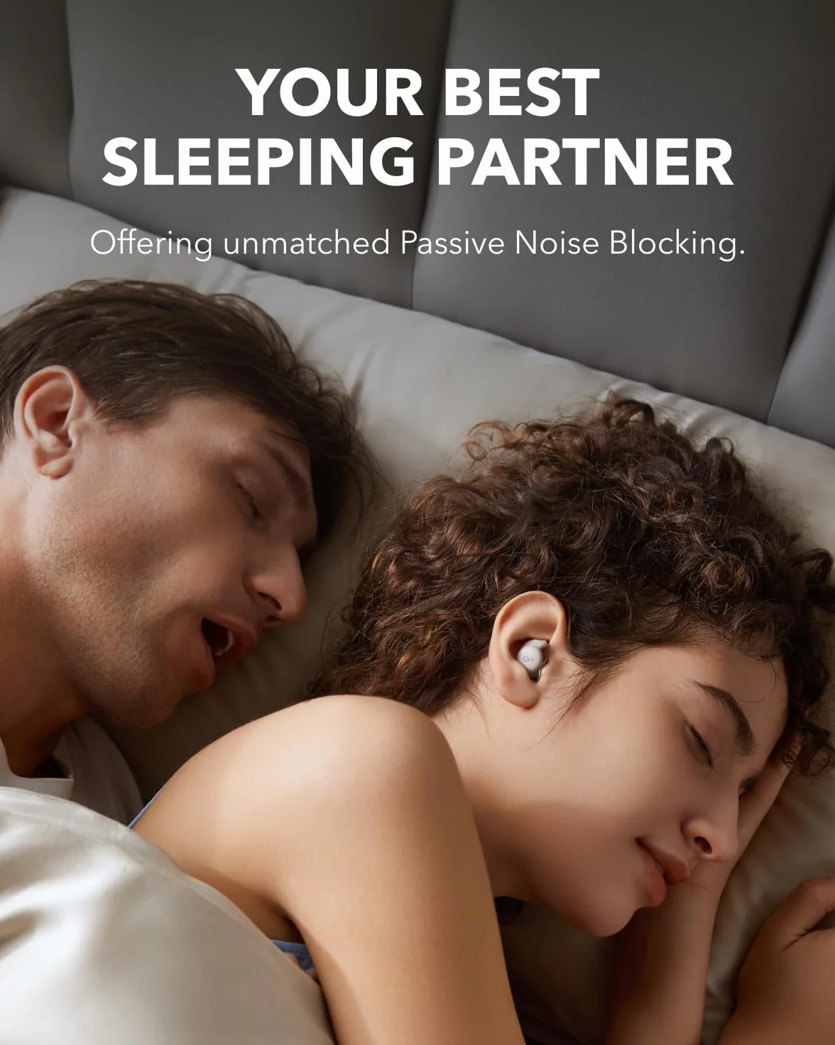 soundcore Sleep A20 firmy Anker Sleep Słuchawki douszne(odnowiona), słuchawki do spania blokujące hałas, niewielka konstrukcja dla osób śpiących na boku, czas odtwarzania 80 godzin, monitor snu