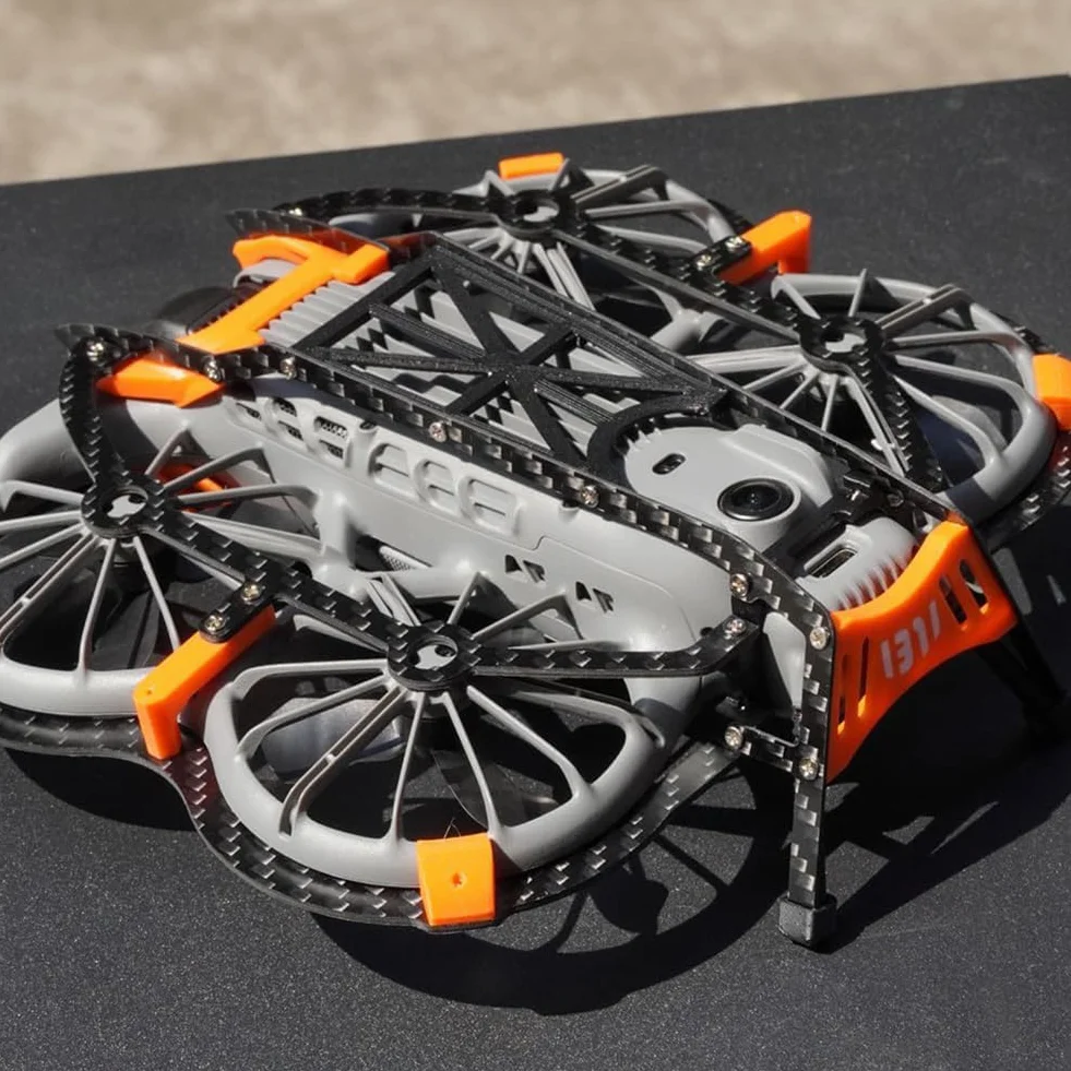 Zestaw ochronny z włókna węglowego kompatybilny z DJI Neo 2 – lekka, odporna na uderzenia osłona z osłonami gimbala i śmigła do akcesoriów do dronów Neo 2 (pomarańczowy)