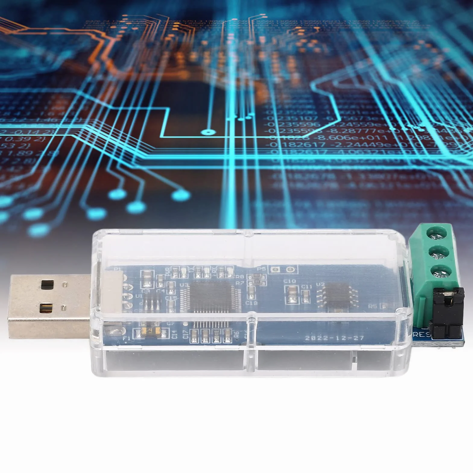 Moduł konwertera USB na CAN, adapter konwertera USB na CAN, 3-kolorowy wskaźnik stanu LED, nieizolowany chip, prędkość transmisji USB do CAN, kabel USB do CAN, kabel USB