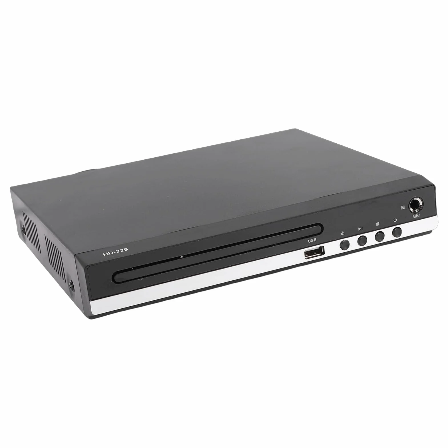 Cocoarm Odtwarzacz DVD, Odtwarzacz CD HD 1080P z Wyjściem, Odtwarzanie We Wszystkich Regionach Przez USB i Wejście Mikrofonowe 6,5 Mm, Kompaktowy Telewizor DVD z ABS dla Domowego Zestawu Stereo i