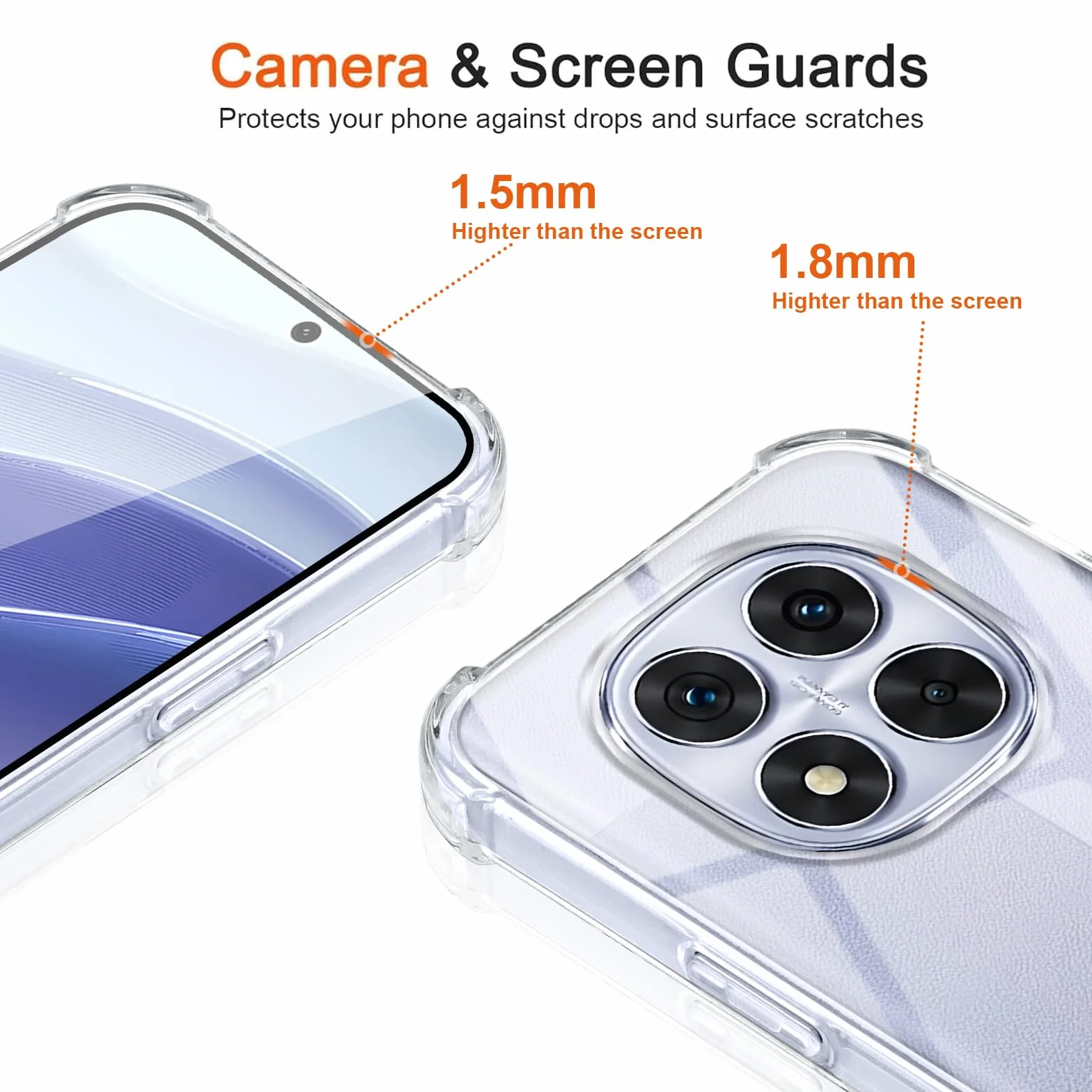 Coiwxmoi Pokrycie dla Xiaomi Redmi Note 14 PRO 5G/Poco X7 5G z rzemykiem 6,67", przezroczysta obudowa z rzemykiem na ramię, łańcuch, pasek, ultra miękki silikon TPU, antywstrząsowa obudowa, czarna