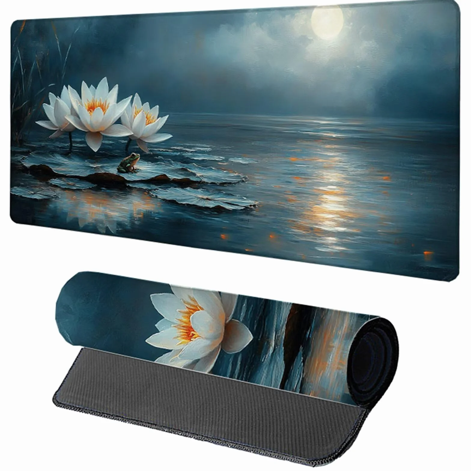 Podkładka pod mysz Biurko Zielona XXL 1200x600x3mm, Podkładka pod mysz do gier Księżyc, Poprawia Dokładność I Prędkość, Wodoodporna Podkładka Na Biurko Dla Graczy Akcesoria Do Komputera PC Z-1811