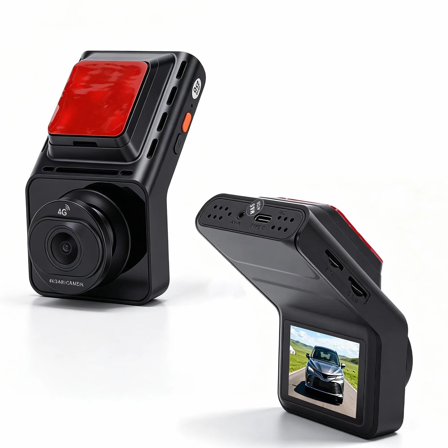Goshyda Kamera Samochodowa 4K, Rejestrator Jazdy Samochodem WiFi 4G GPS z Systemem BSD ADAS, Noktowizyjny Monitor Parkowania, Szeroki Kąt 140°