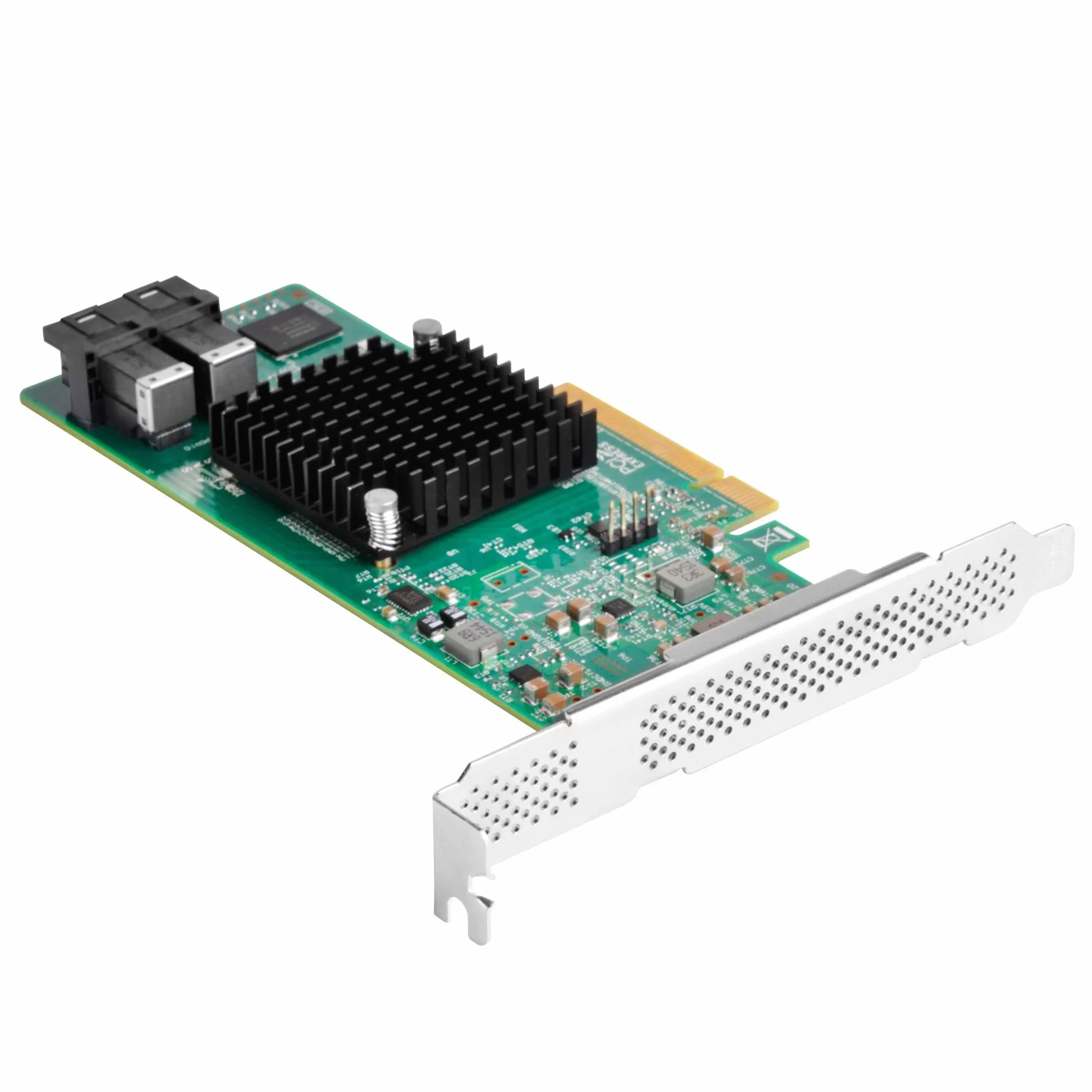SilverStone SST-ECS05 – Serwerowa karta PCI-E Express Card Gen 3.0 x8 SAS (12 Gb/s) / SATA (6 Gb/s) kontroler portów LSISAS3008, obsługuje niskoprofilowy, RAID 0,1,1E, 10