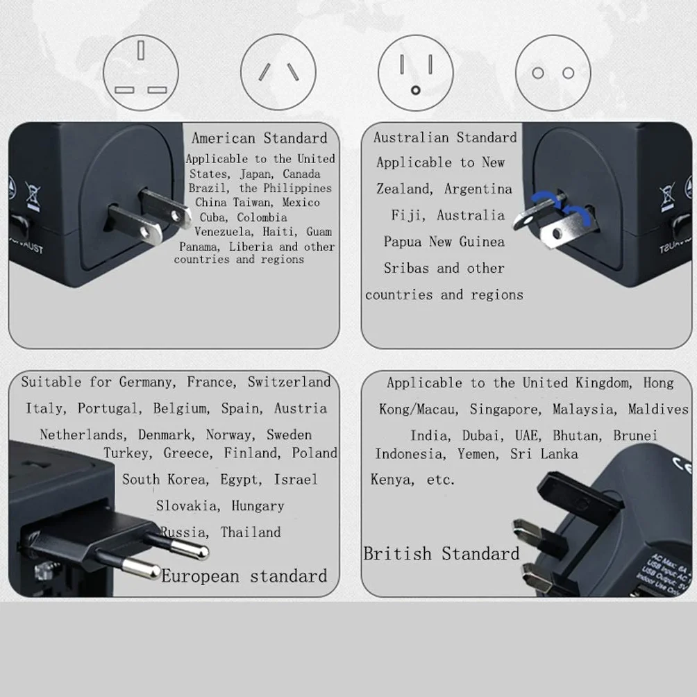 Przenośne podróże Międzynarodowy Gniazdo Konwersji ładowania, Worldwide Universal Adapter, Gniazdo Travel Travel Carger (Color : C)