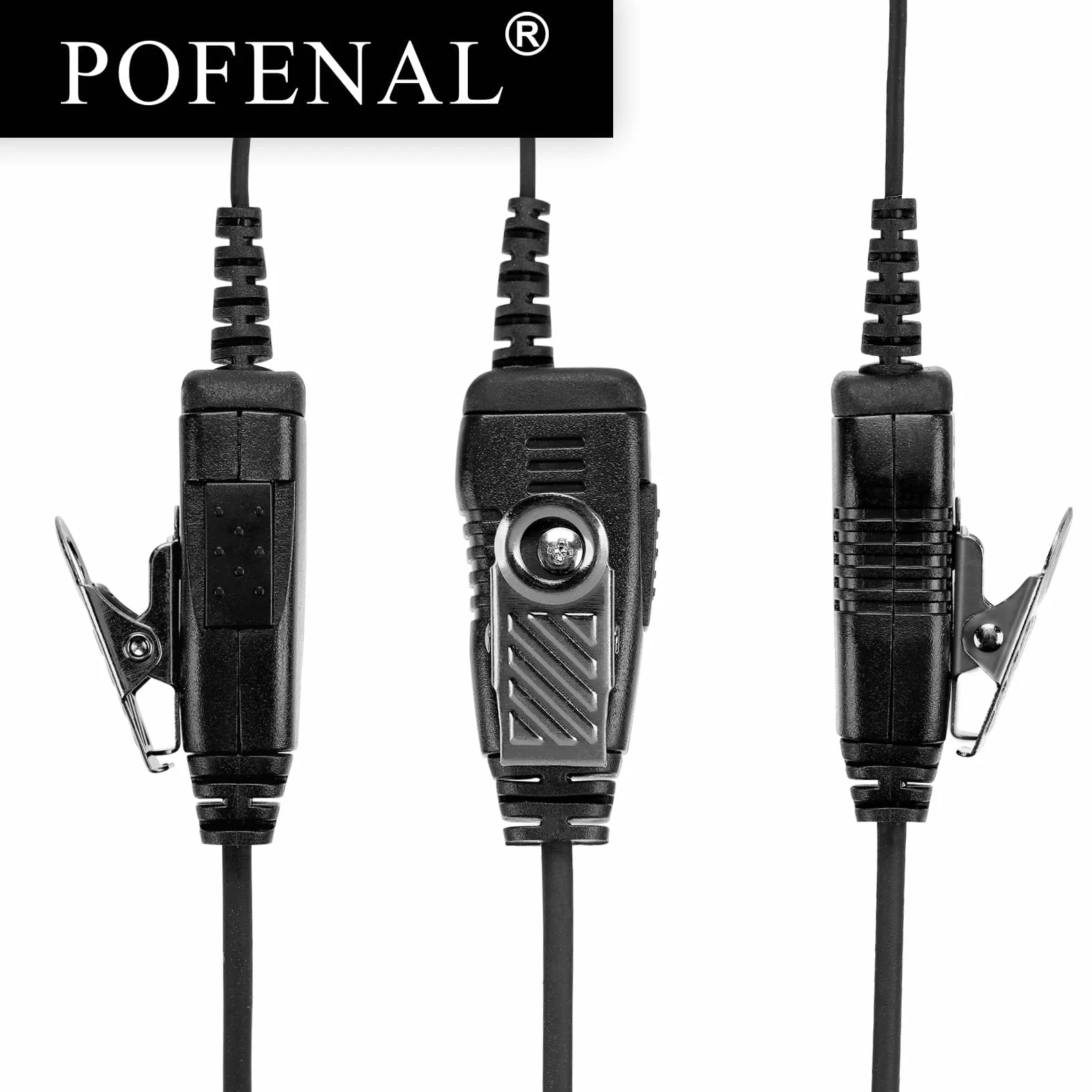 Słuchawki Walkie Talkie z mikrofonem, bezpieczne dopasowanie do radiotelefonów Retevis RT22/RT68/RT21/H-777/RT86, kompatybilna z radiotelefonami Baofeng UV-5R/888S/Kenwood, 2-pinowa słuchawka