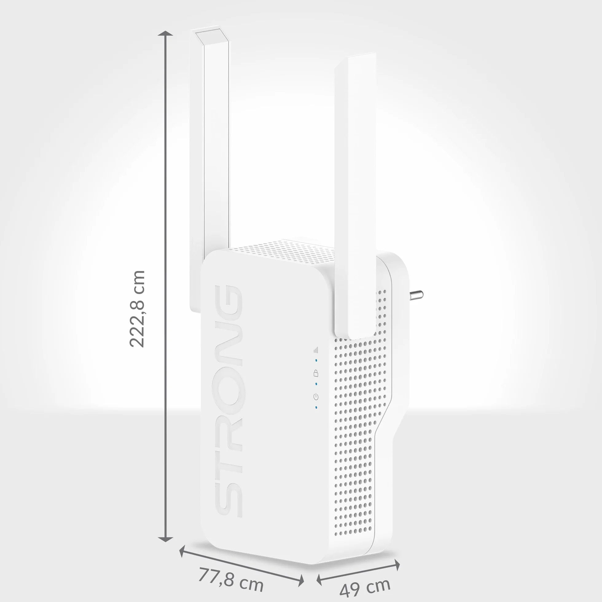 STRONG Wzmacniacz Wi-Fi 6 AX3000: wzmacniacz Wi-Fi 2 w 1 i punkt dostępowy, gniazdo wtykowe do szybkiego Internetu do 3000 Mbit/s, idealne do domu i ogrodu