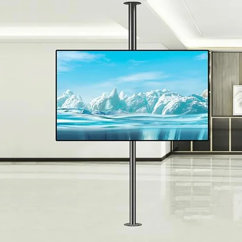 Uchwyt Sufitowy Do Telewizora, Uniwersalny, Do Telewizorów Lcd 32-75 Cali, Obrotowy 360°, Wytrzymały, Do 41 Kg, Łatwy Montaż, Regulowany Uchwyt Podłogowy Do Kina Domowego