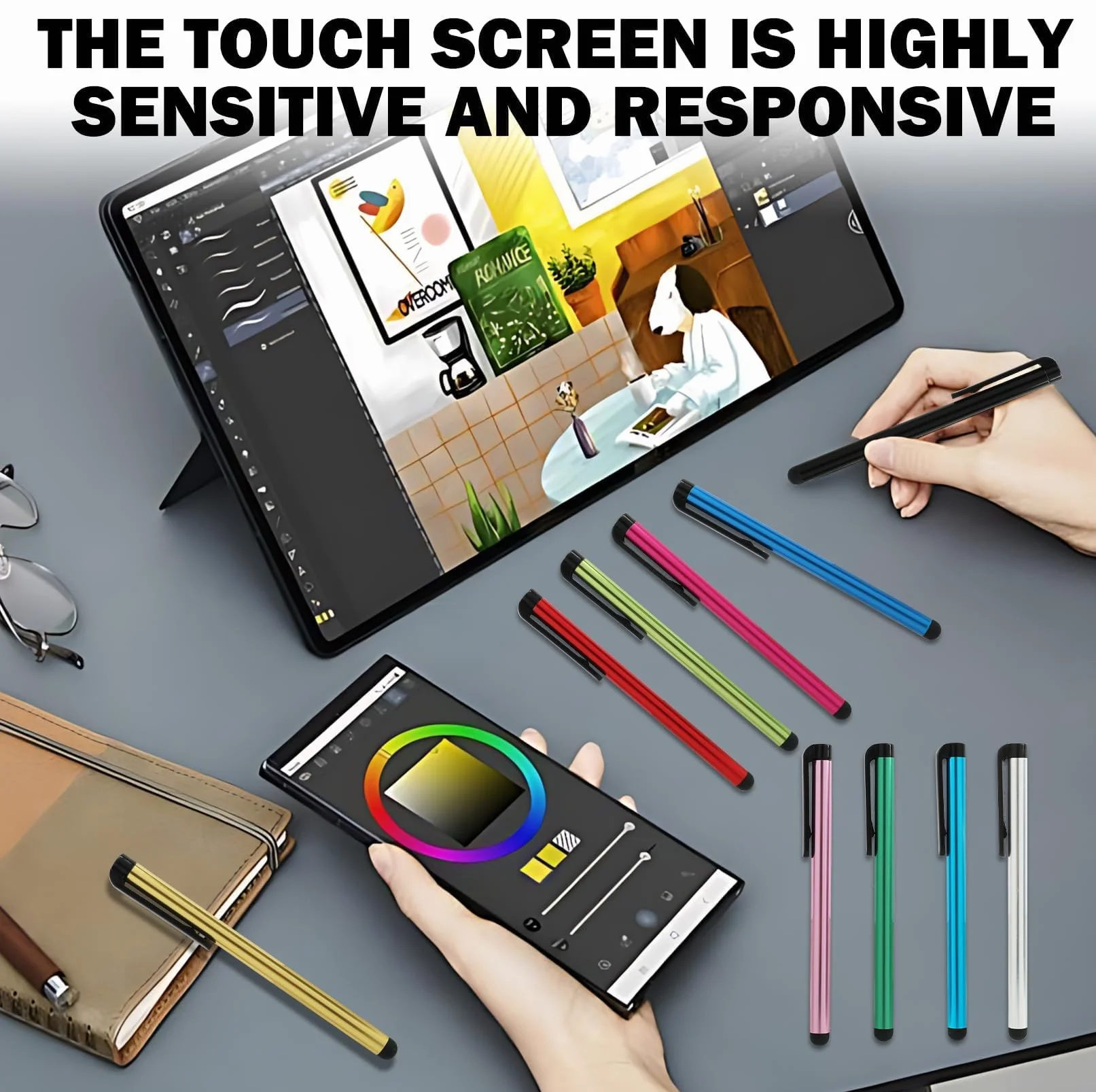 Uniwersalne pisaki pojemnościowe Stylus Pen do ekranów dotykowych tabletów iPad Samsung smartfonów