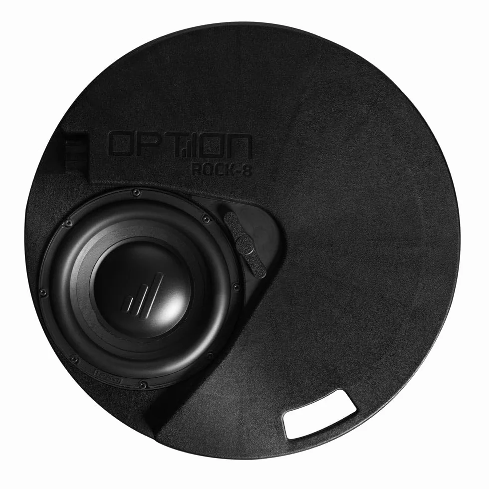 Option Rock-8 D4 pasywny subwoofer w kole zapasowym, kompatybilny z systemami dźwiękowymi Beats - 20 cm, 200 W RMS, 2 x 4 omy (podwójna cewka drgająca), bass reflex