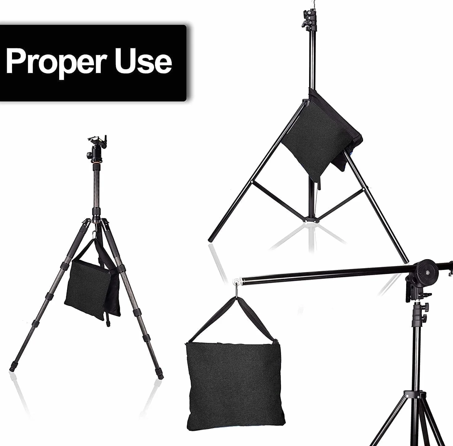 EMART Wytrzymały worek z piaskiem, torby do studia fotograficznego, torba siodłowa, stojak fotograficzny, lekki statyw, patio na zewnątrz, sport, zestawy fotograficzne, zestawy filmowe, produkcje na