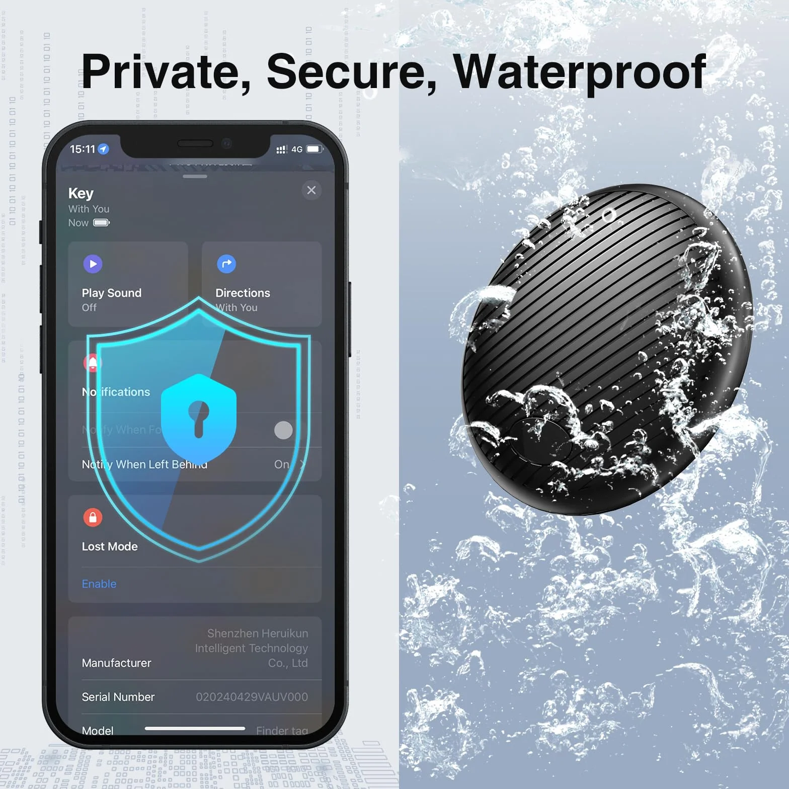Smart GPS Tracker Apple Wo ist iOS lokalizator kluczy Bluetooth wodoszczelny głośność 100 dB