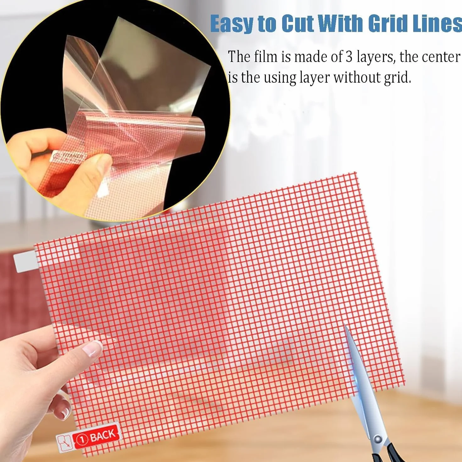 Folia ochronna na wyświetlacz A4 HD [2 sztuki] uniwersalna do samodzielnego przycięcia, folia ochronna do GPS, aparatu, zegara, tabletu, ochrona przed odciskami palców, odporna na zarysowania