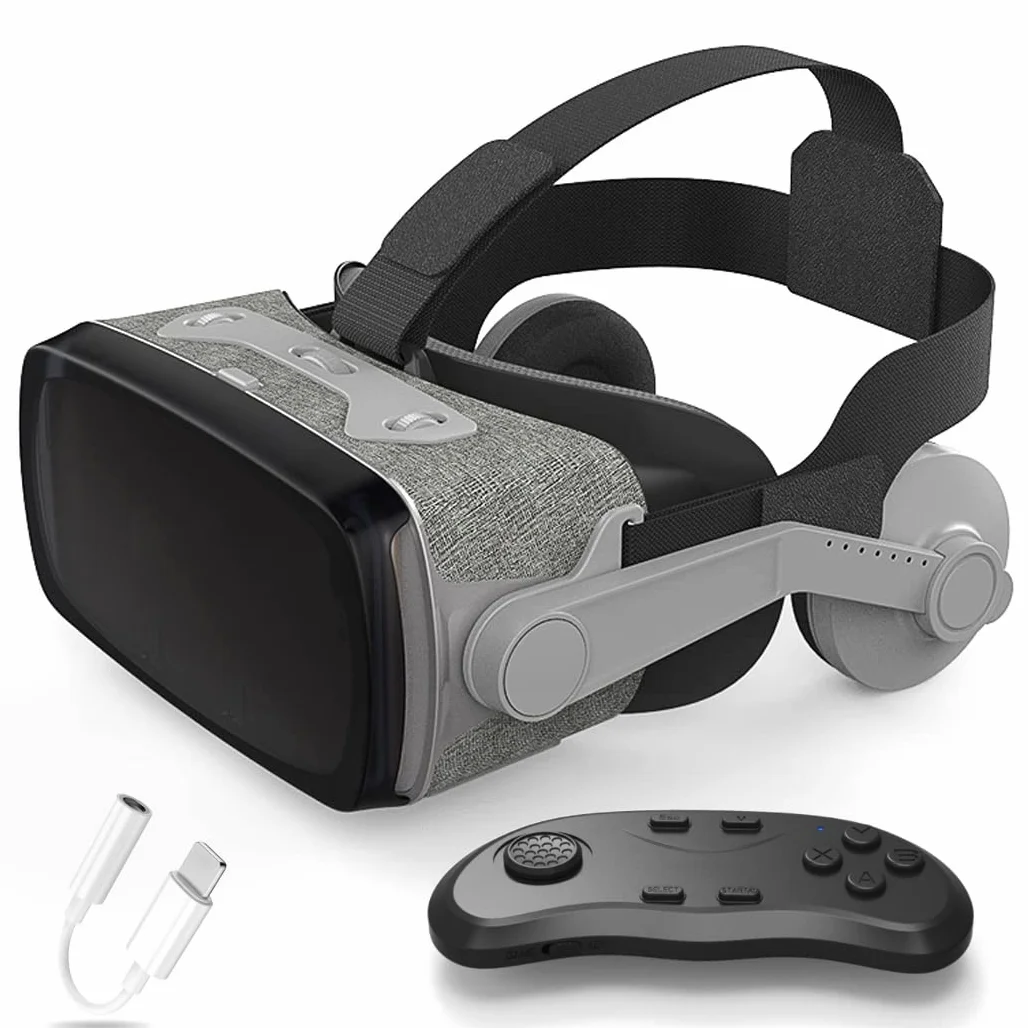 Okulary VR, zestaw słuchawkowy z wirtualnej rzeczywistości, zestawy słuchawkowe VR obsługują Android i IOS, połączenie Bluetooth dla iPhone 13 Pro Max/13 Pro 13/12/11, do Samsung Galaxy S21, Huawei, Xiaomi (Kolor: D, rozmiar: Ios )