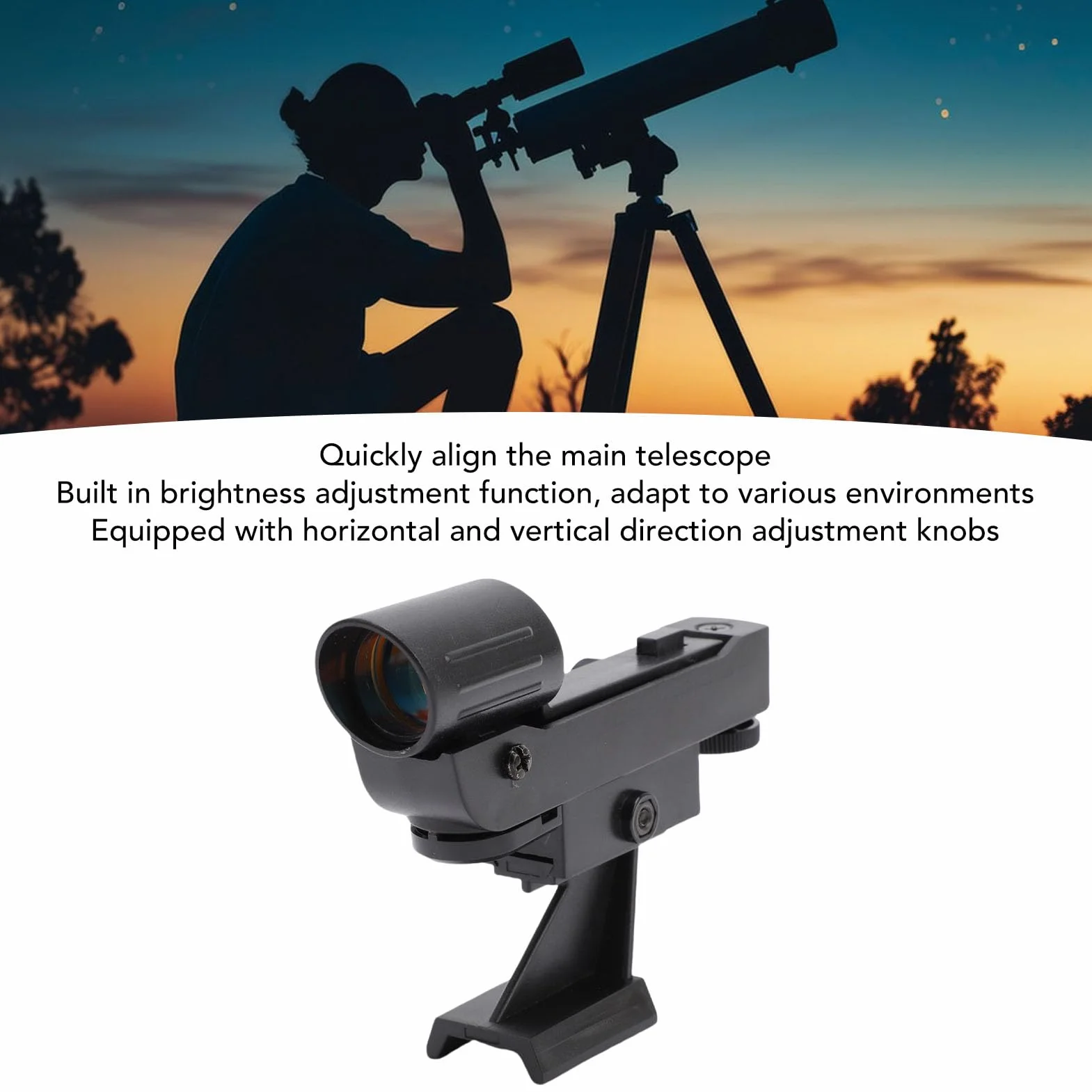 Bewinner Red Dot Finderscope, Astronomiczny Teleskop Gwiazdy Wskaźnik Wizjera Star Finder, Kompatybilny dla 80EQ SE SLT Astronomical Telescopes