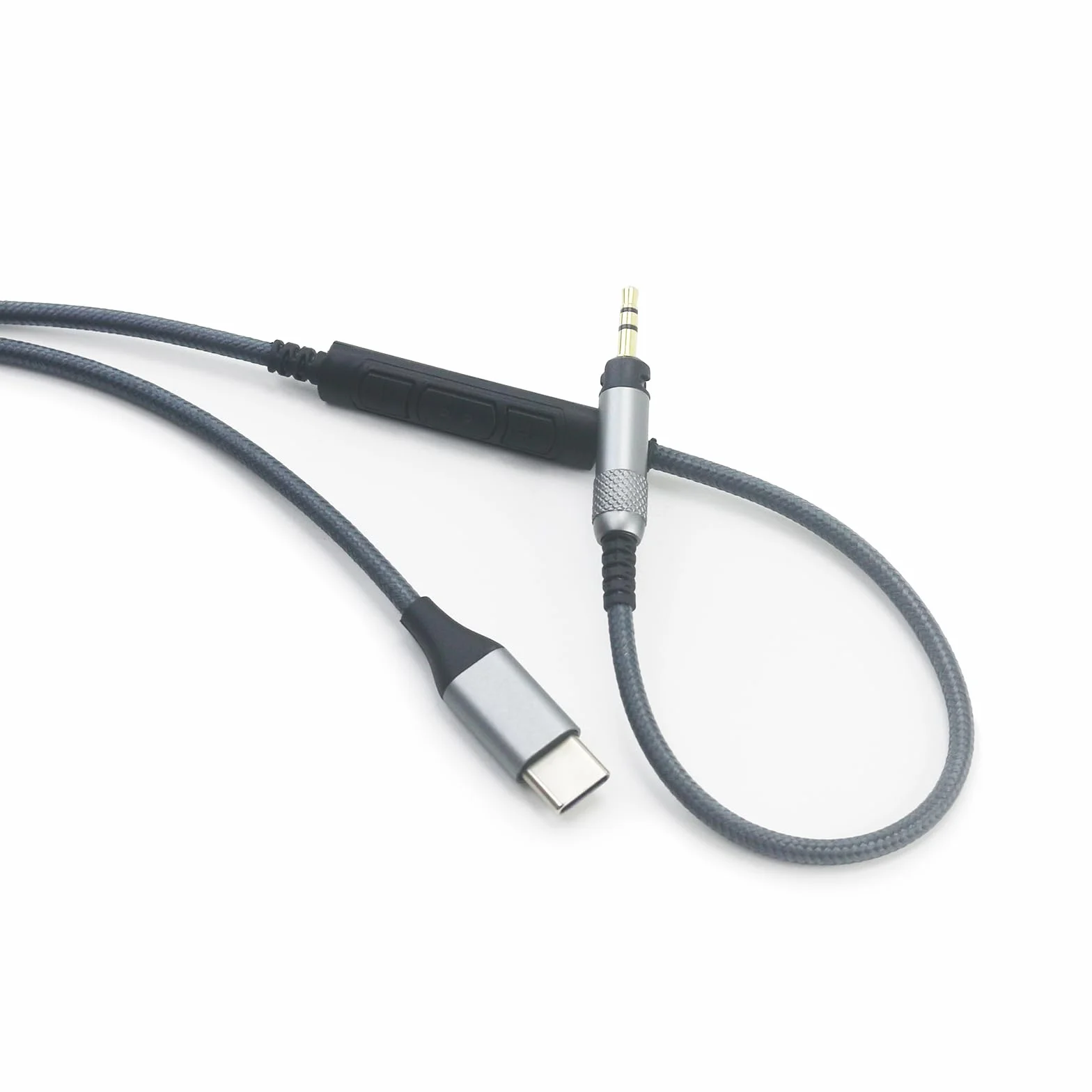 ABLET Kabel audio USB C, kompatybilny ze słuchawkami Sennheiser HD598, HD598SE, HD560s, HD598Cs HD599, zdalny mikrofon głośności, kompatybilny z telefonem Oneplus z systemem Android