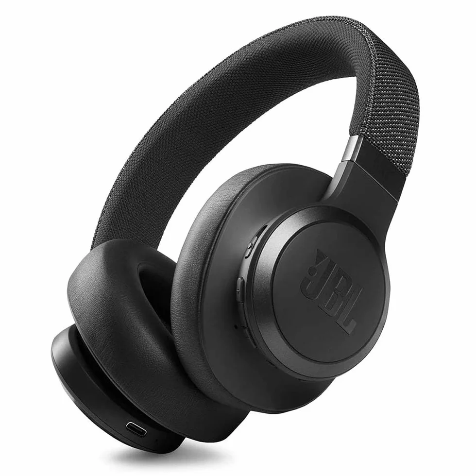 JBL Live 660 NC - Bezprzewodowe Słuchawki Wokółuszne z Funkcją Bluetooth i z Adaptacyjną Redukcją Hałasu ANC, do 50 H Odtwarzania, Czarne