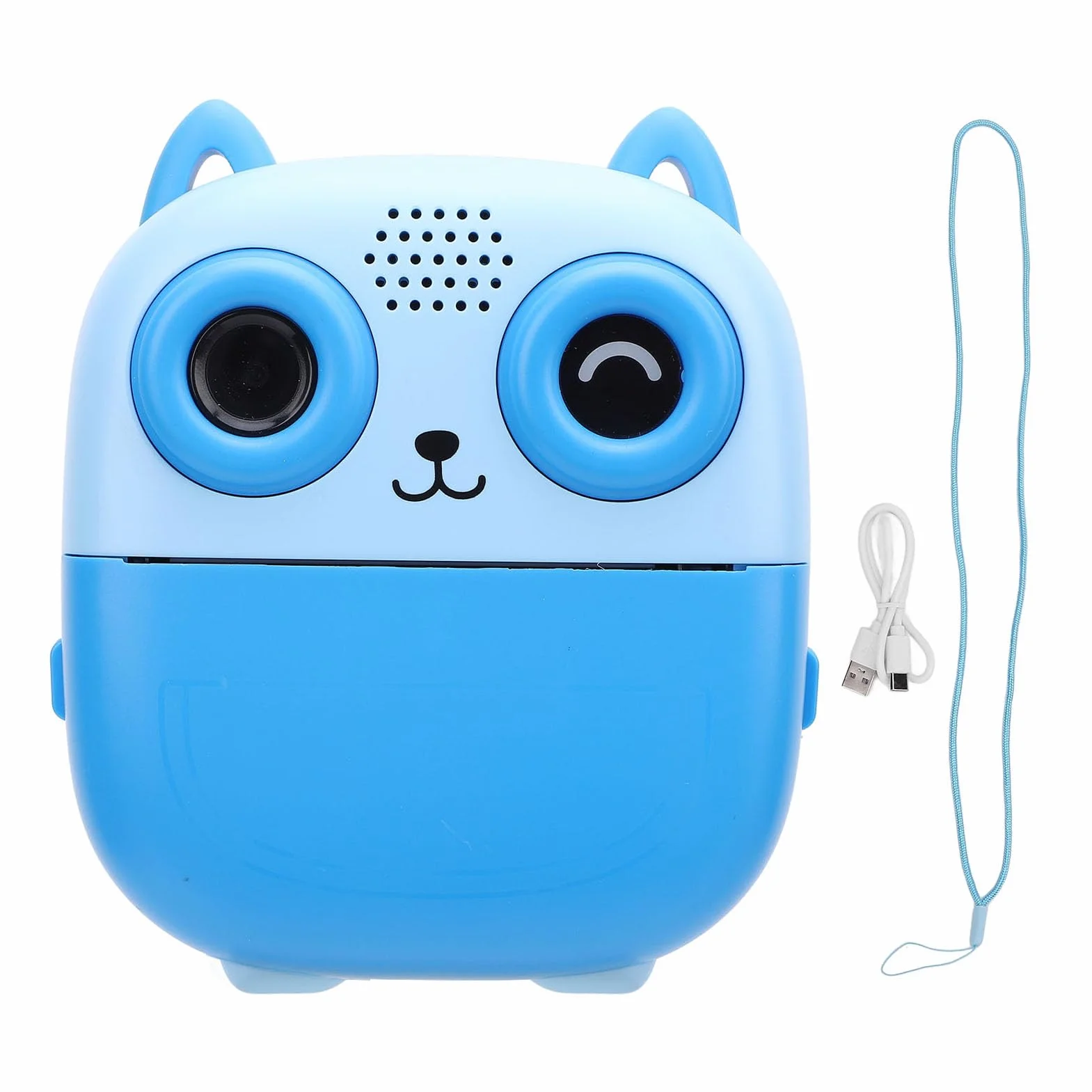 Instant Print Camera, 48MP 1080p Termiczny Druk Bez Atramentu, Przenośne Prezenty Aparatu Cyfrowego dla Dziewcząt Chłopców (BLUE)