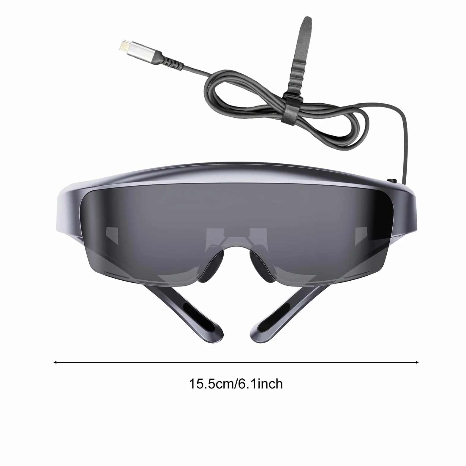 Inteligentne okulary AI Smart Glasses, ekran HD 400 cali regulacja krótkowzroczności 0 do 600° do smartfonów