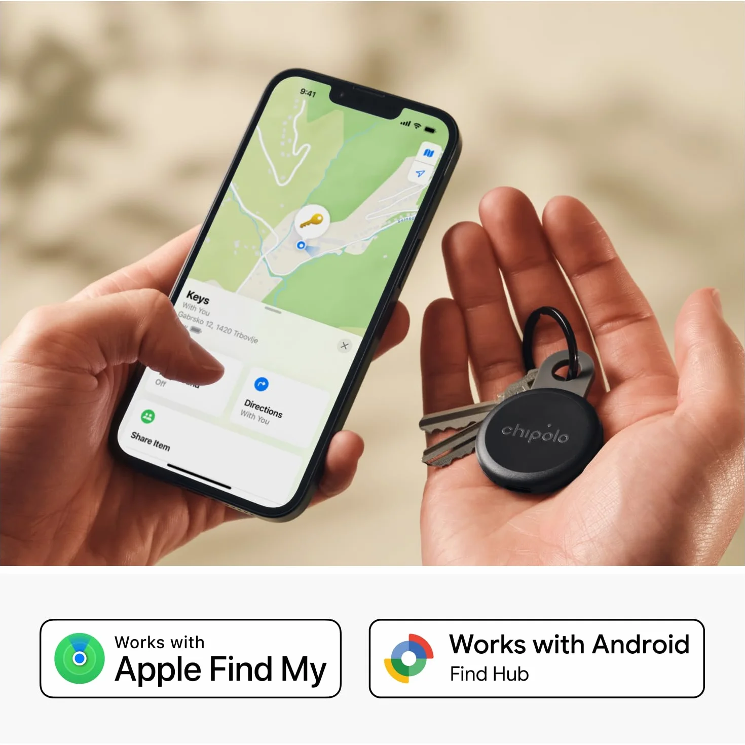 Chipolo LOOP - Ładowalny tracker Bluetooth do lokalizacji kluczy i kieszeni | lokalizator przedmiotów do kluczy, kompatybilny z Apple Find My lub Find Hub (4-Pak)