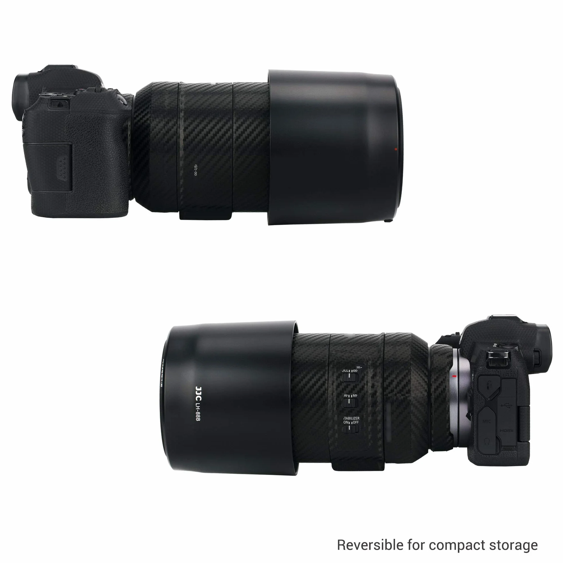 JJC Pokrywa obiektywu bagnetowego do Canon RF 600 mm f/11 IS STM obiektyw na aparacie Canon EOS R R5 R6 RP DSLR - zastępuje oprawę obiektywu Canon ET-88B DSLR aparat fotografia fotograficzna