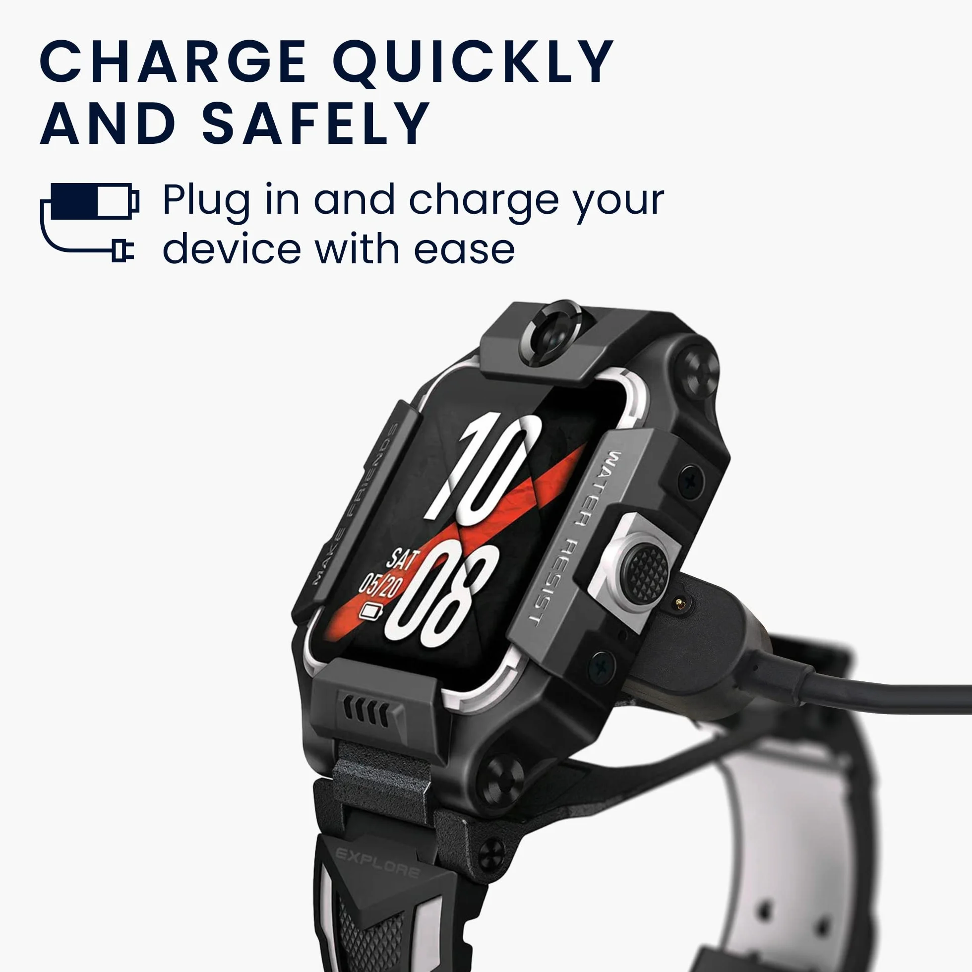 kwmobile Ładowarka kabla USB kompatybilna z telefonem imoo Watch Z6 / Watch Phone Z1, kabel ładowania do smartwatcha, czarna