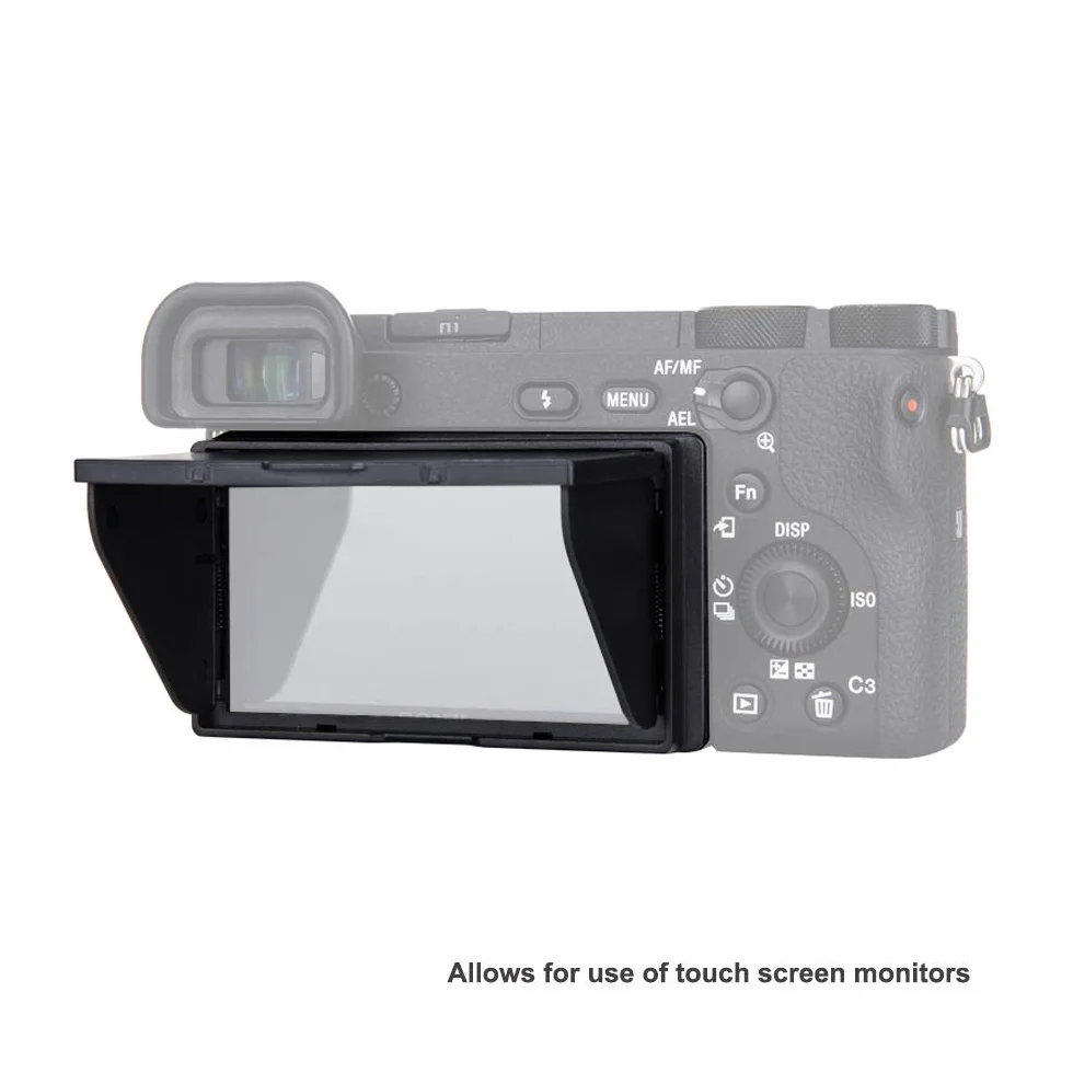 JJC Osłona LCD do aparatu Sony A6600 A6500 A6400 A6300 A6100 A6000 | Antyodblaskowy do osłony przeciwsłonecznej na zewnątrz