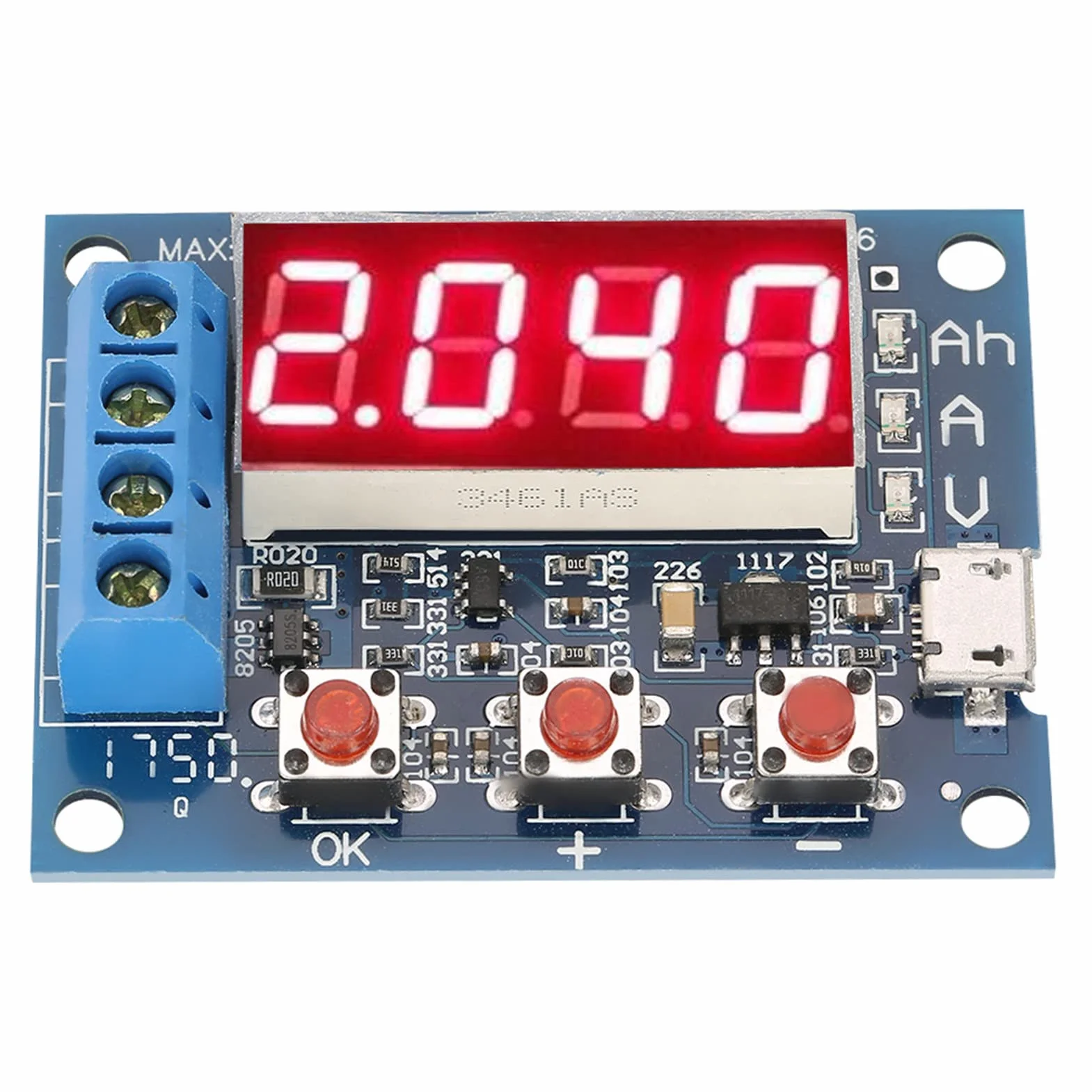1.2 12V Li Ion, Lithium Capacity Meter Zb2L3 Acid Battery Capacity Meter Discharge Tester Analyzer
