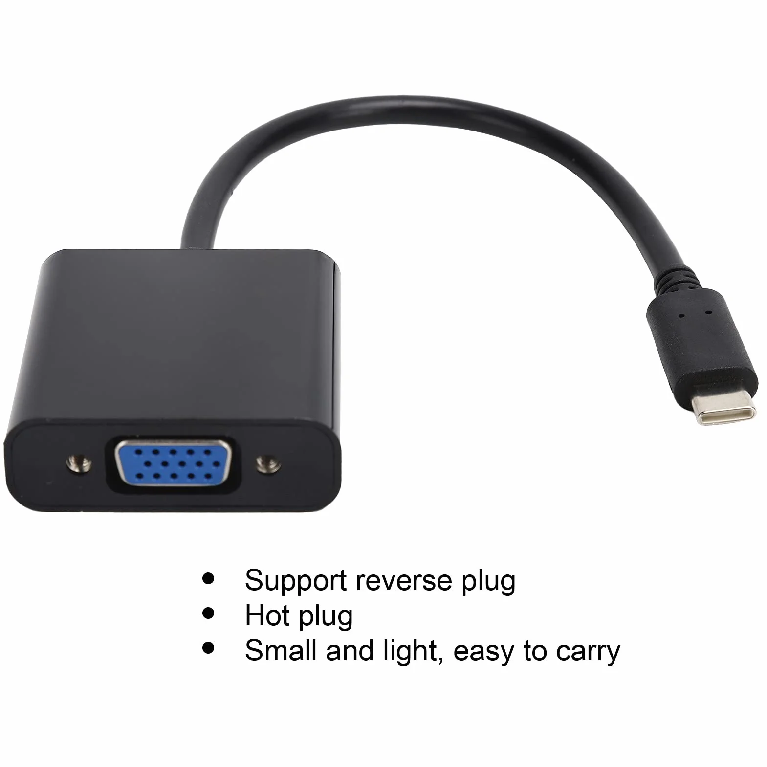 Konwerter USB C na VGA 15-pin żeński 10 Gb/s