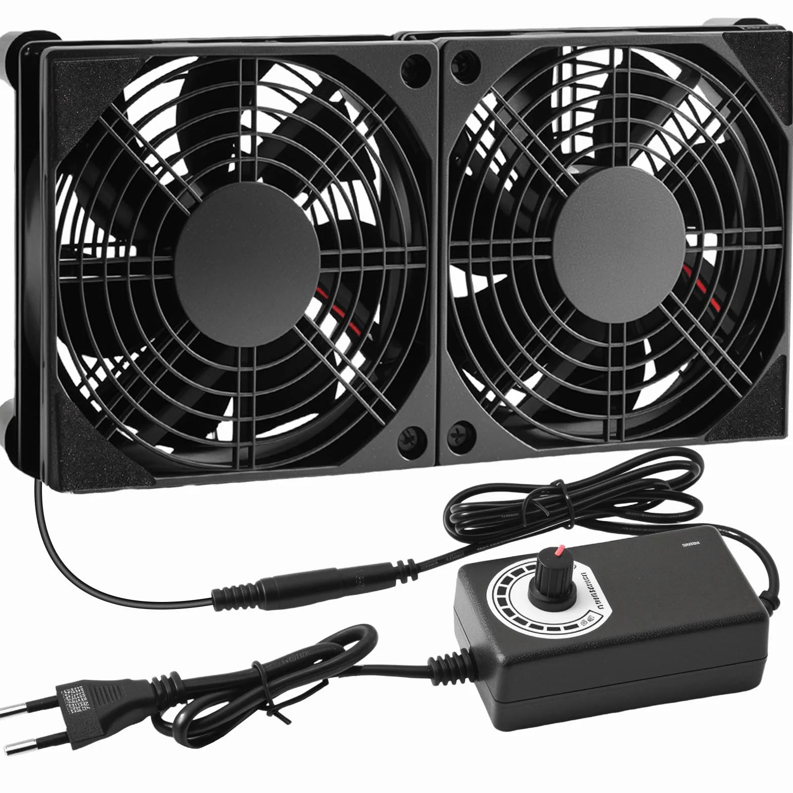 Wentylator obudowy 240 mm, 12 V, wentylator komputerowy z kontrolą prędkości, AC 220 V-240 V, wentylator PC, bezszczotkowy wentylator chłodzący do komputera, laptopa, TV Box, routera, obudowy