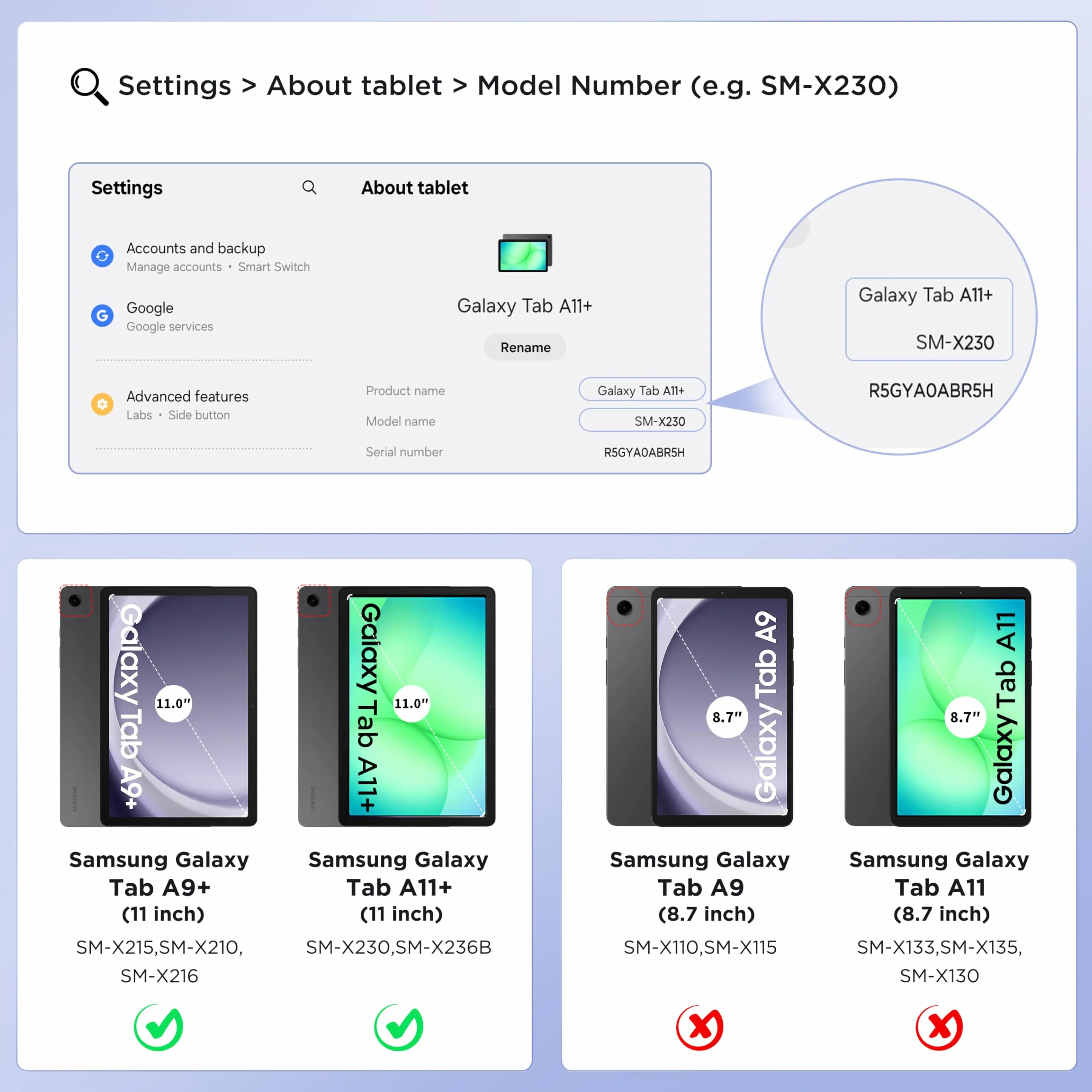 Etui do tabletu Samsung Galaxy Tab A11+ Plus A9+ 11 cali 2025, ultracienka obudowa z poliuretanowym tworzywem sztucznym, stojak, automatyczne uśpienie/budzenie, czarna