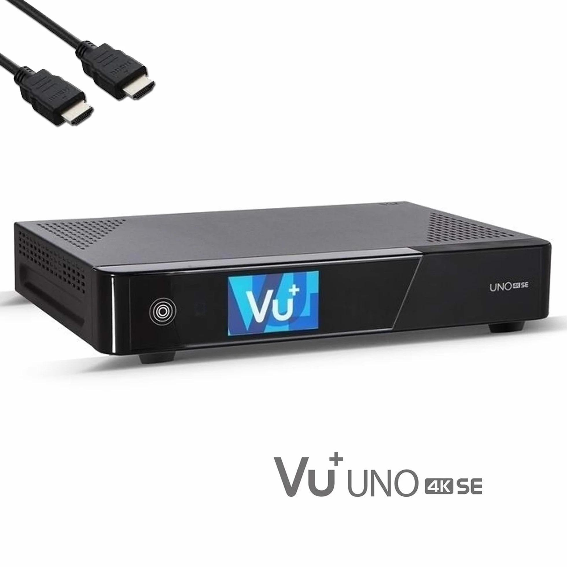 VU+ UNO 4K SE UHD HDR DVB-S2 FBC Twin Tuner Tuner E2 Linux, Youtube, odbiornik dysku twardego, czytnik kart, odtwarzacz multimedialny, USB 3.0, EasyMouse kabel HDMI
