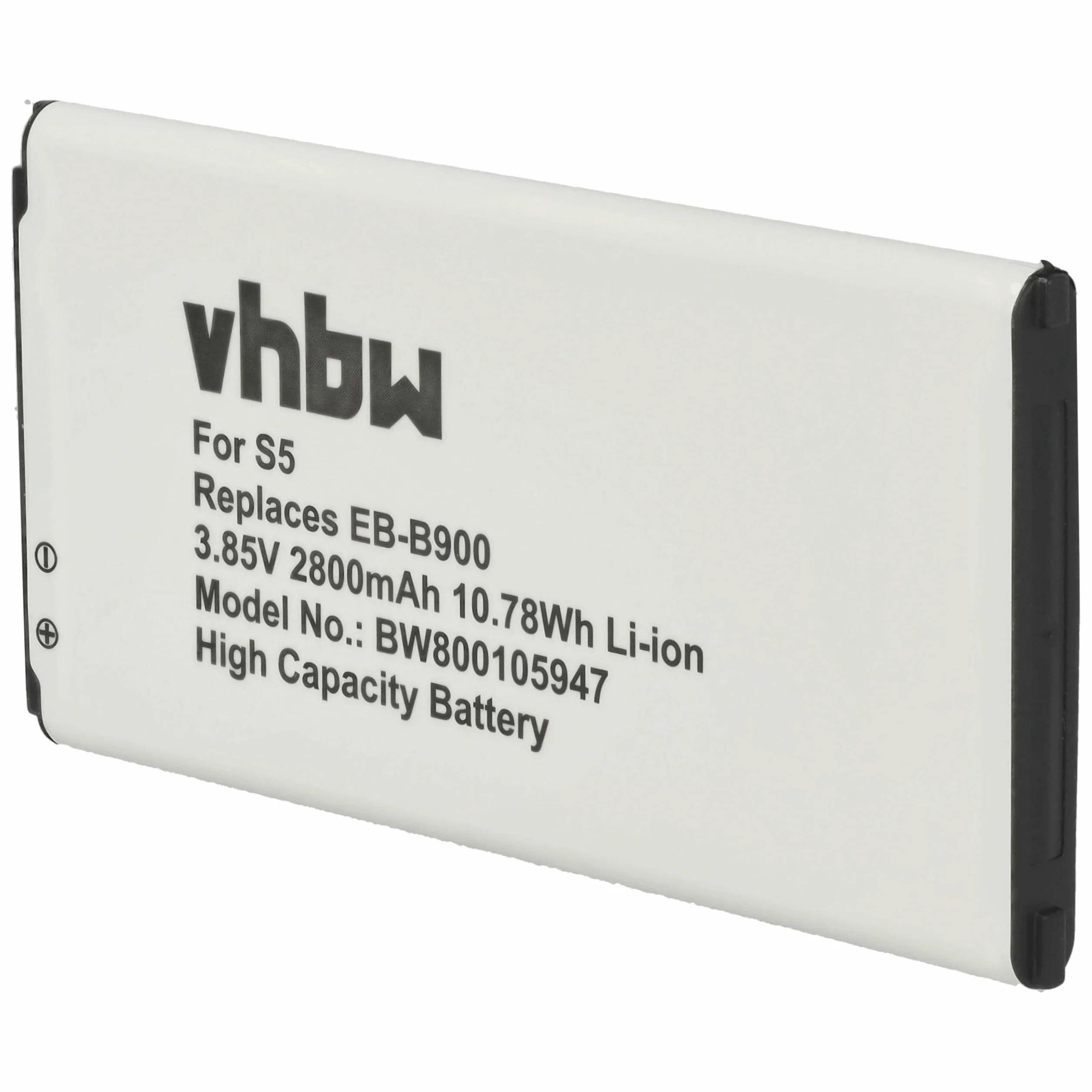vhbw akumulator litowo-jonowy 2800 mAh (3,85 V) do telefonu komórkowego, smartfona Samsung Galaxy S5 Neo, S5 Plus, SM-G9006V, SM-G9008V, SM-G9009D, SM-G900A jak EB-B900.
