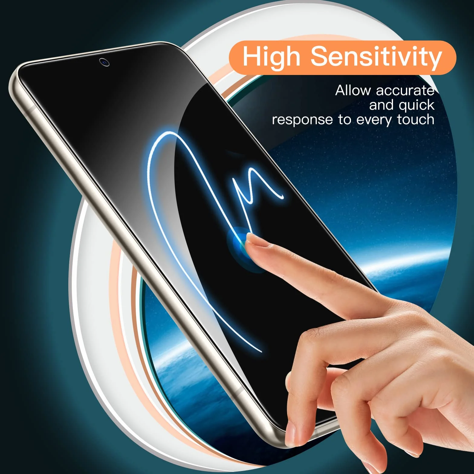 JETech Ochraniacz Ekranu dla Samsung Galaxy S23 5G 6,1 Cala, Screen Protector Szkło Hartowane Film Folia, Odciski Palców ID Kompatybilny, HD Przezroczyste, 3 Sztuki