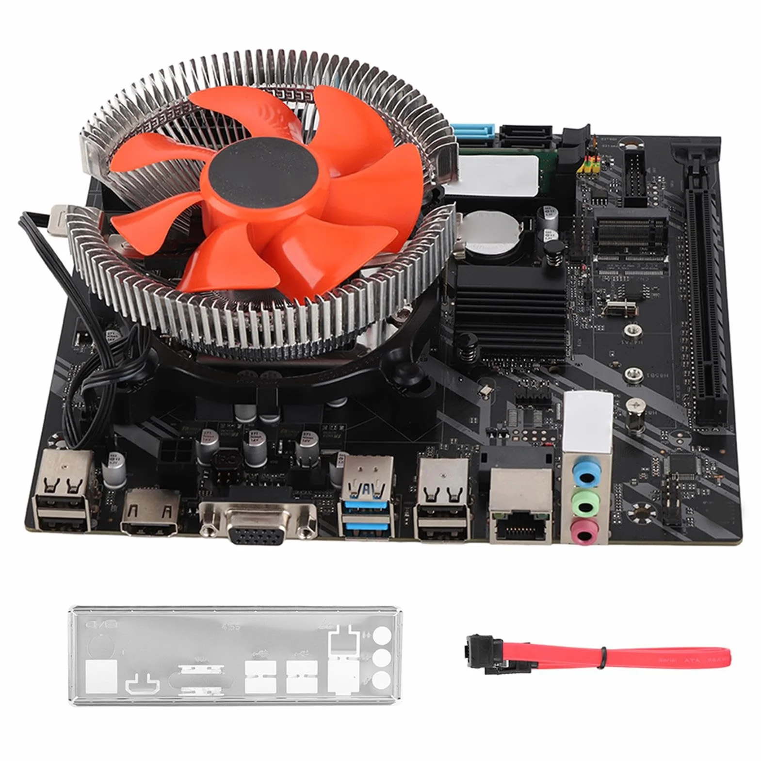 Generic Płyta Główna do Komputera Stacjonarnego Płyta Główna B75 z pamięcią DDR3 4G Dual-USB 3.0 Zestaw do Szybkiej Aktualizacji Części Komputerowych