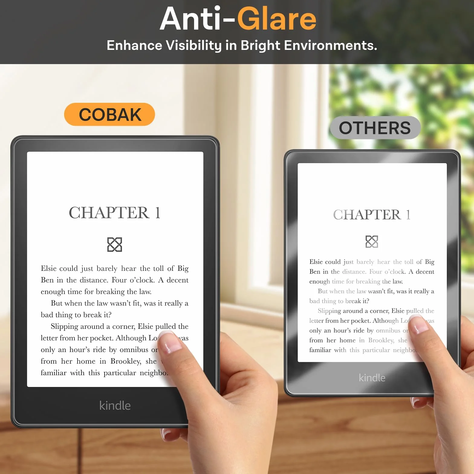 CoBak 3 sztuki nieoślepiających, matowa ochrona wyświetlacza do czytnika e-booków Kindle Paperwhite o przekątnej 6,8", Kobo Aura H2O Edition 2 – wysoka przejrzystość, odporność na odciski palców –