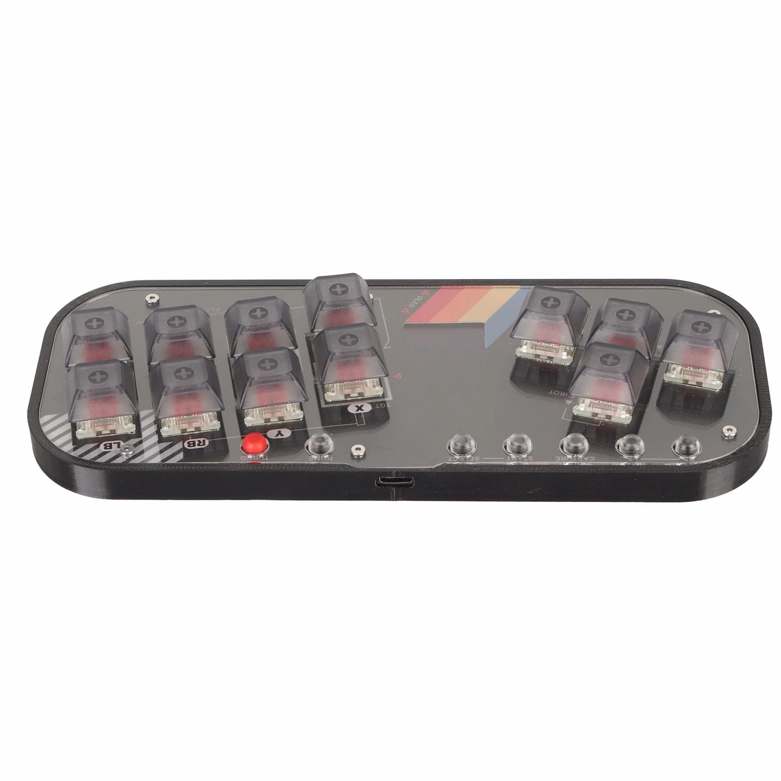Generic Klawiatura Fighting Box Bardzo Niskie Opóźnienia dla Kontrolera SOCD Fighting Stick na PC Mechaniczny Kluczykowy 7,5x3,0x0,4 Cala