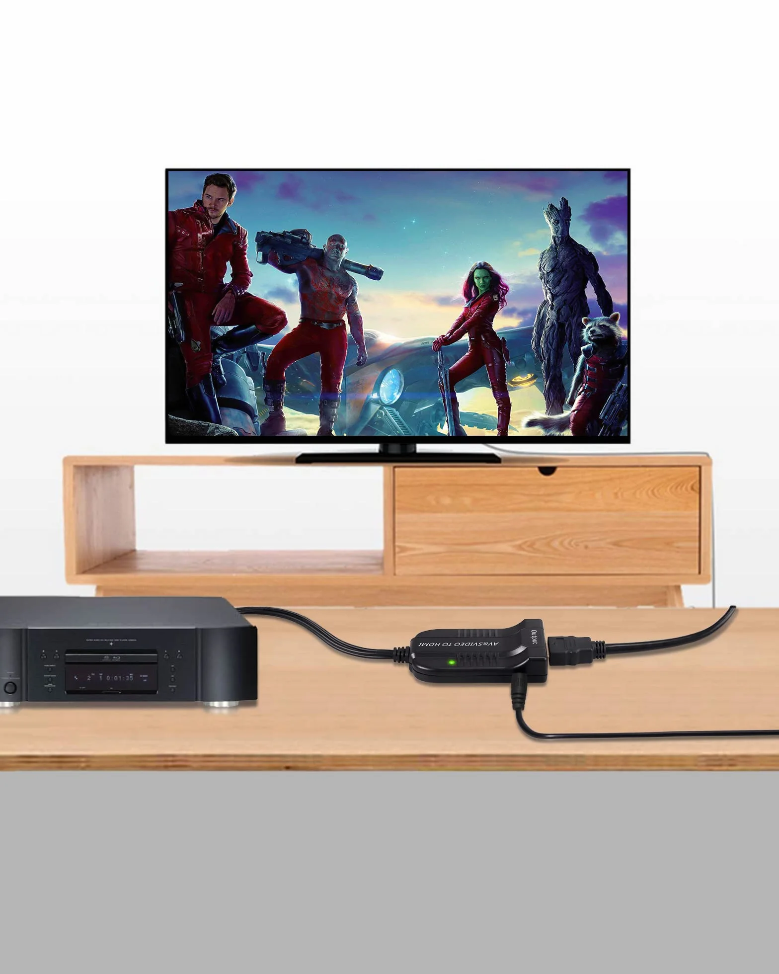 AV CVBS S-Video na HDMI Konwerter kompozytowy 3RCA na HDMI Obsługa 1080P z kablem Micro do HDTV DVD