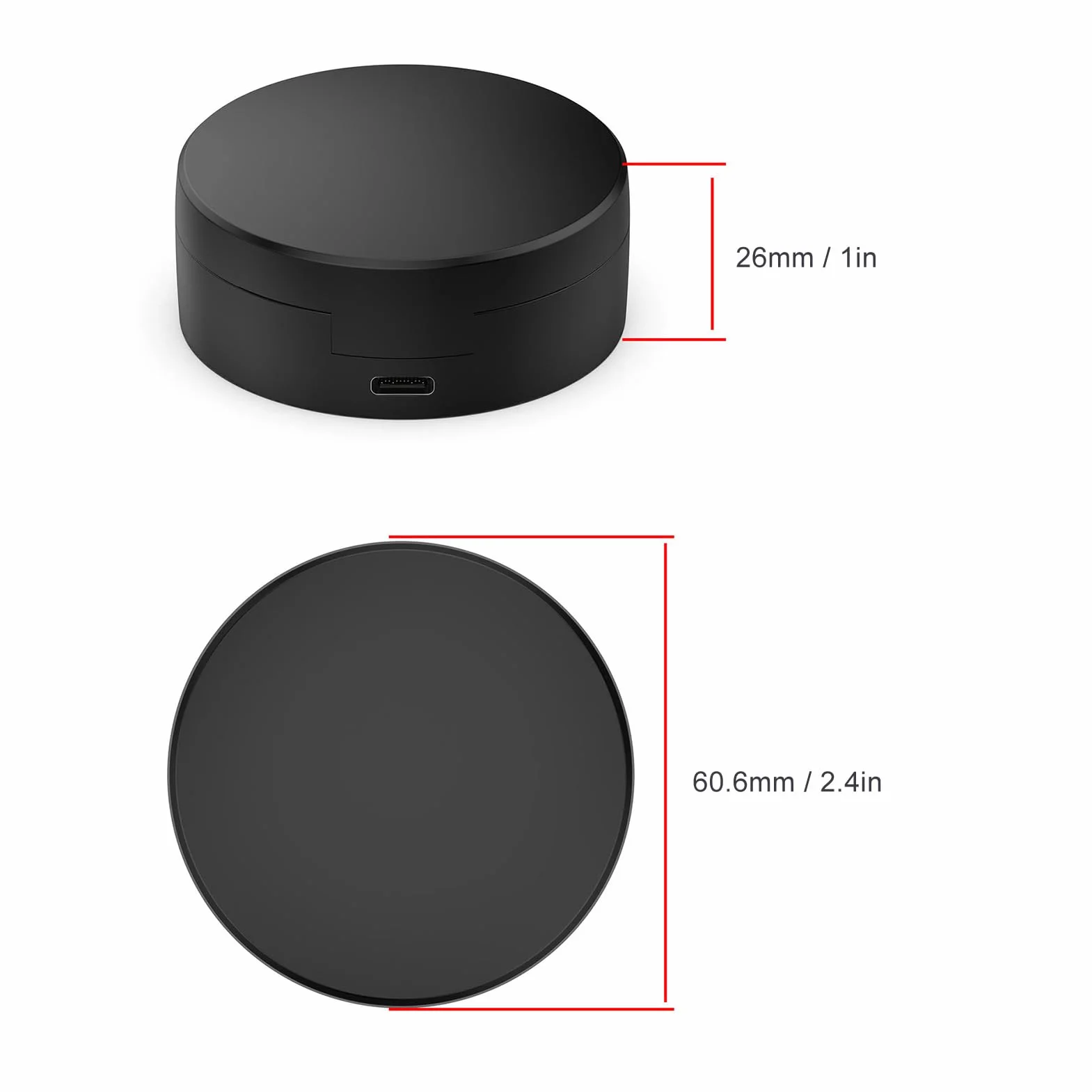 RingConn Gen1 Smart Ring Box, Przenośna Obudowa ładowania 590MAH z Kablem Typu C, Wygodny Wskaźnik, Nadprądowy Osłona Napięcia do Podróży, Domu, Lotów (6-7#)