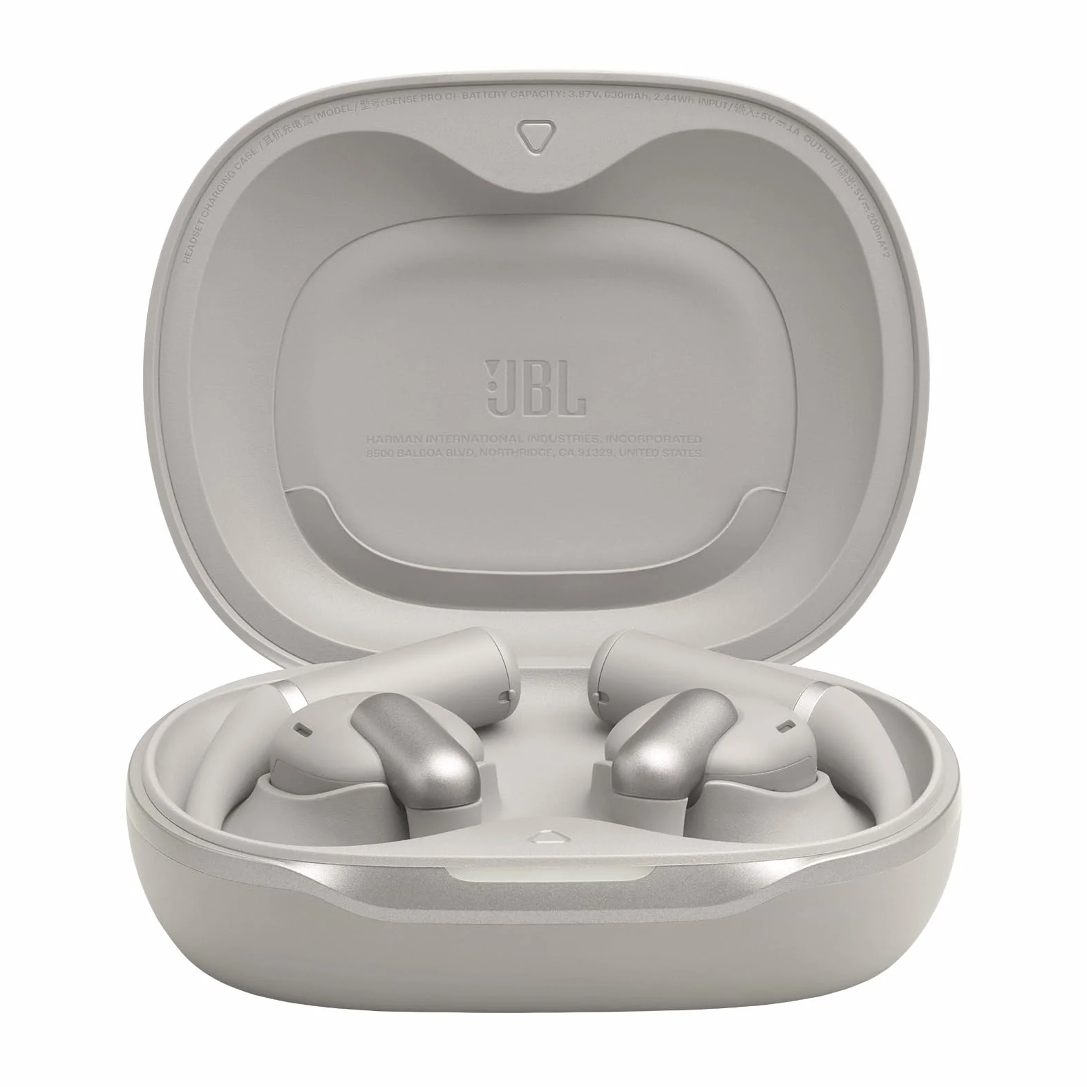 JBL Sense Pro, Bezprzewodowe Słuchawki Douszne, Szare | Otwartą Konstrukcją i Zaczepem na Ucho, JBL OpenSound, 38 Godziny Działania, Odporne na Wodę i Kurz IP54