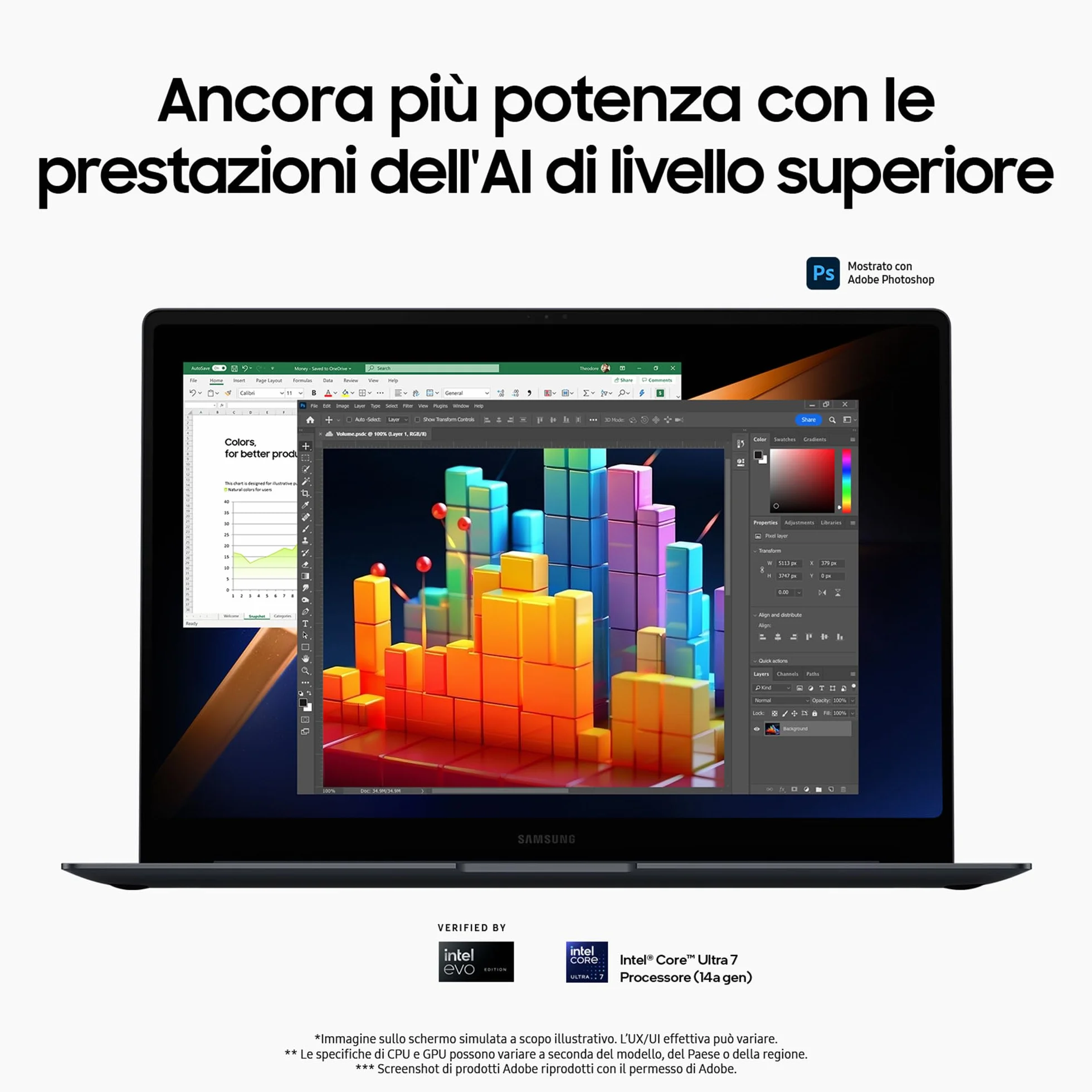 Samsung Galaxy Book4 Pro, procesor Intel® Core™ Ultra 7, 16 GB RAM, 512 GB, laptop 14" Dynamic AMOLED 2X Touch, Windows 11 Home, Moonstone Gray [wersja włoska]