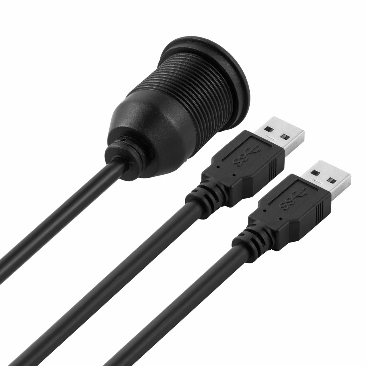 Kabel USB do deski rozdzielczej, do montażu wpuszczanego, 1 m, USB 3.0, przedłużacz do deski rozdzielczej, do samochodu, łodzi, motocykla