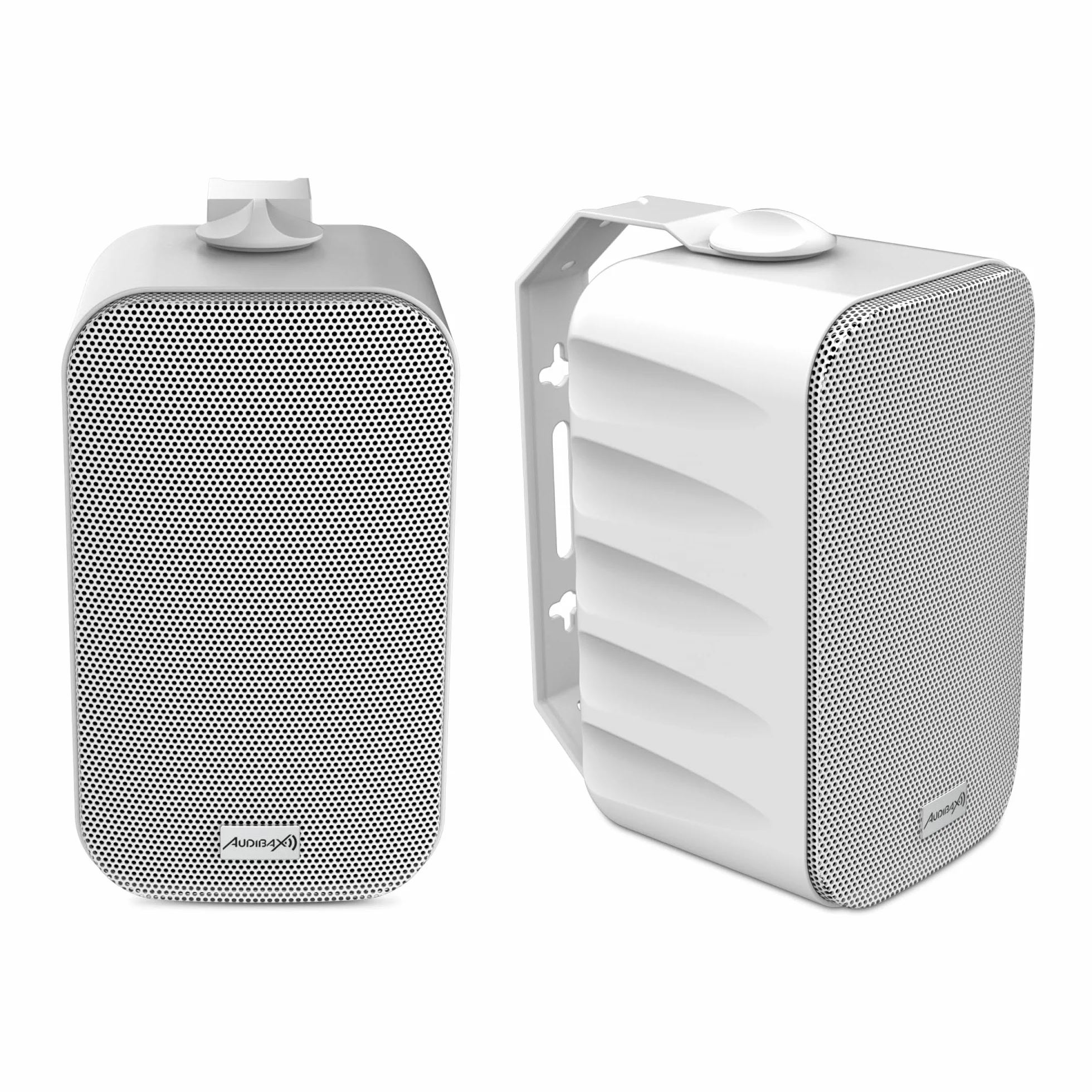 Audibax Delta 52 BT White Bluetooth Speaker Couple, wysokowydajne, aktywne głośniki ścienne - kompatybilne z Bluetooth - wysoki zakres częstotliwości (80 Hz-20 kHz) - dźwięk przestrzenny