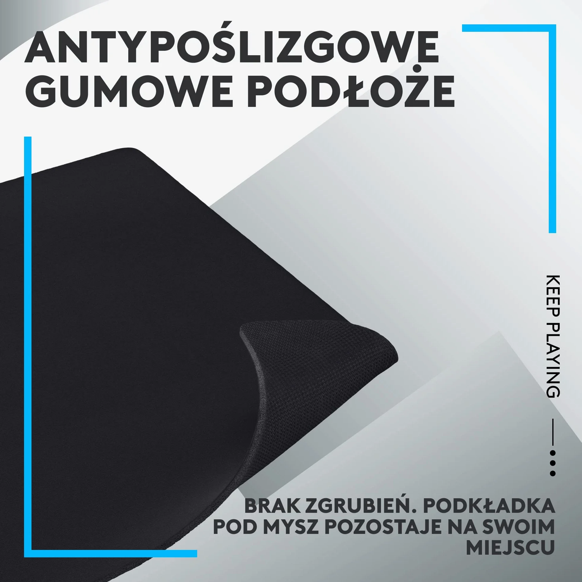 Logitech G G640 Duża Materiałowa Podkładka pod Mysz dla Graczy, Stworzona pod Czujniki, Umiarkowane Tarcie, Antypoślizgowa, akcesoria do PC i do Mac, 460 x 600 x 3 mm