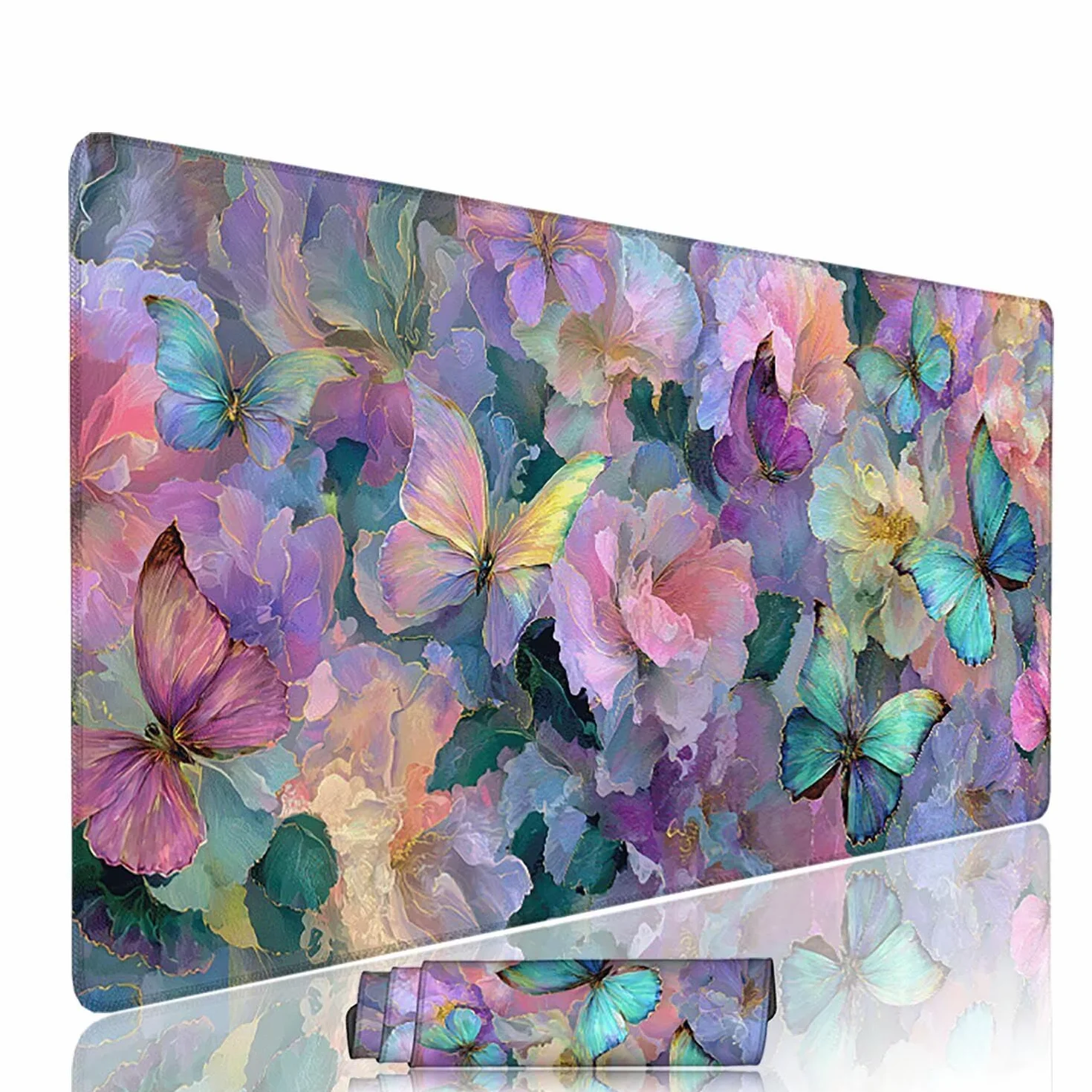 Kolor podkładka pod mysz xxl 1400 x 600 x 3 mm podkładka pod mysz akcesoria biurko antypoślizgowa podkładka na biurko duża klawiatura podkładka pod mysz motyl podkładka PC wodoodporna gumowa podstawa