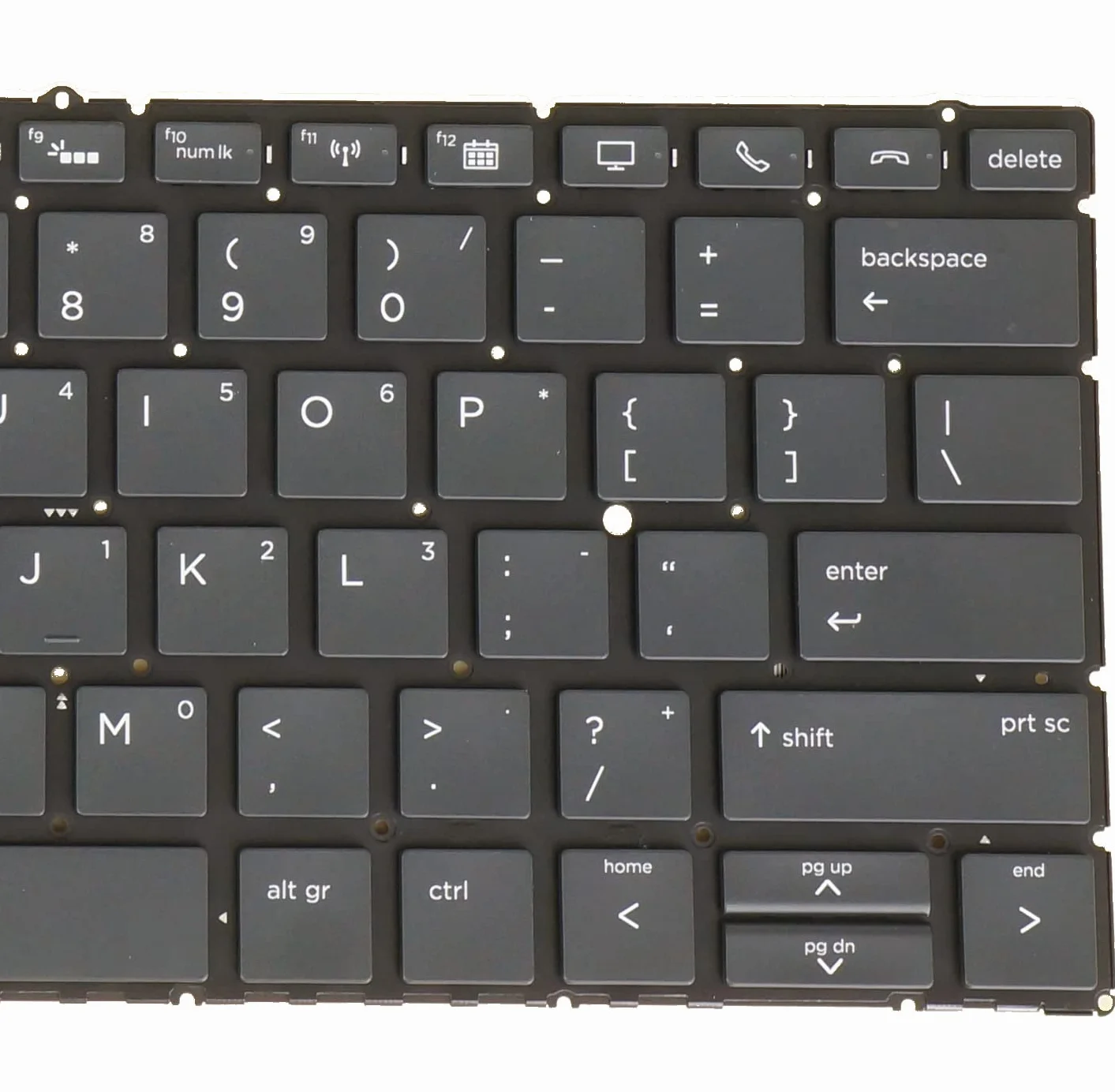 Amerykańska angielska klawiatura do HP Elitebook X360 830 G5, X360 830 G6 L40527-001 L56442-001 L40527-B31 L56442-B31, podświetlana, czarna bez ramki, bez trackpointera